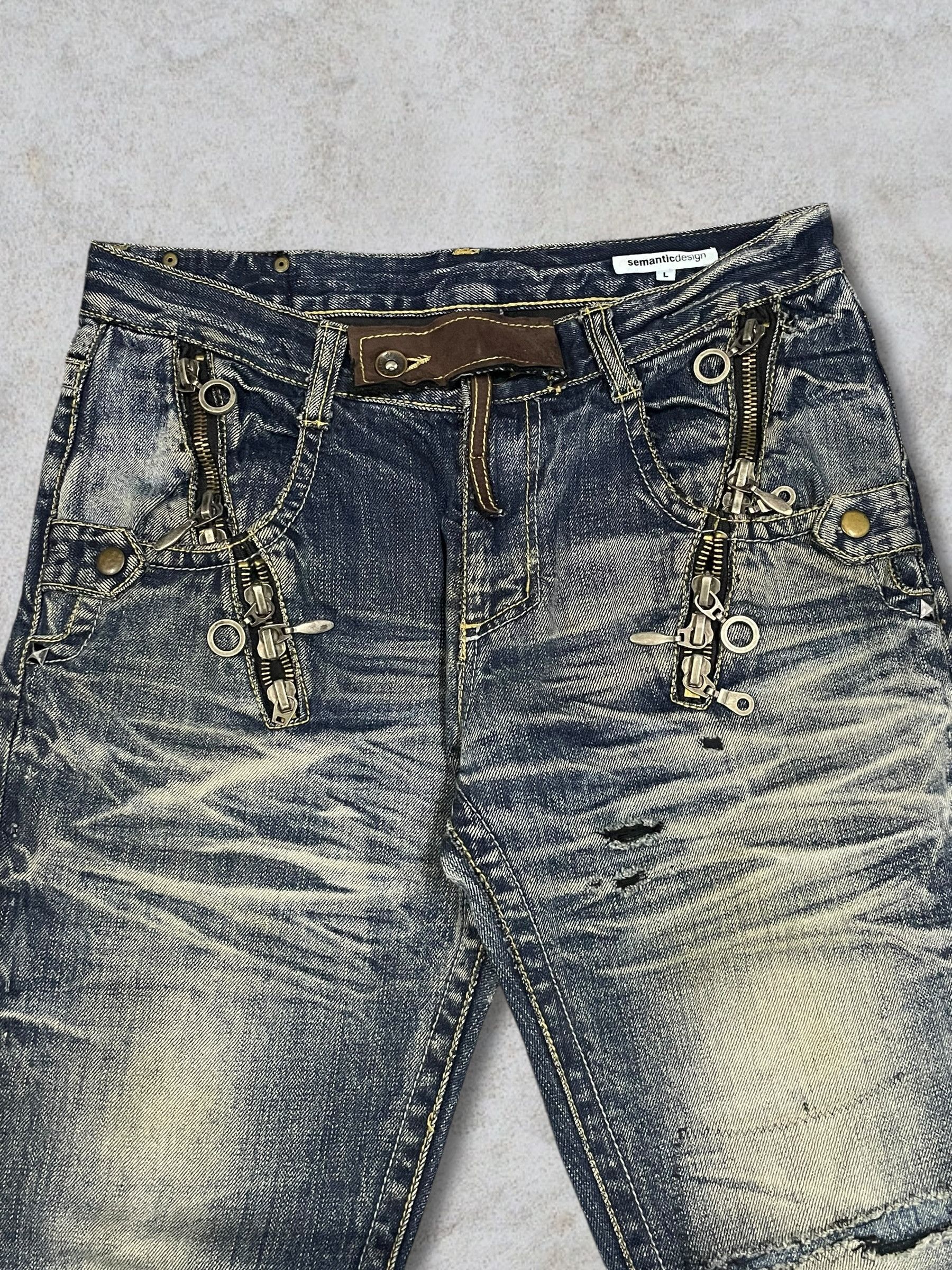semanticdesign Semanticdesign Crazy Zip Bondage Style Bootcut Ripped Jeans Size US 32 / EU 48 - 9 Thumbnail