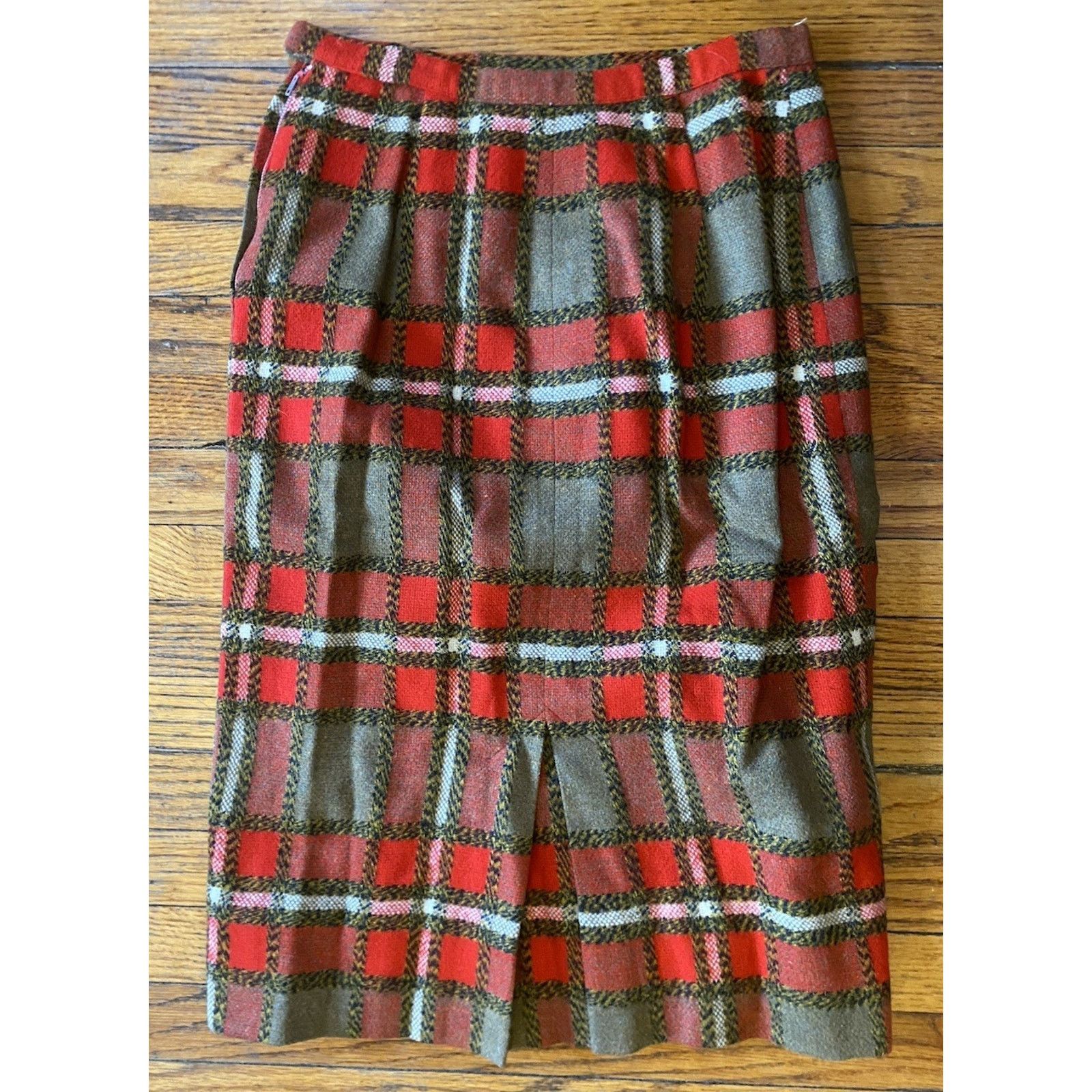 Vintage VTG USA Bobbie Brooks Wool Skirt Plaid Women’s Smaller 13 Size 34" / US 12 / IT 48 - 2 Thumbnail