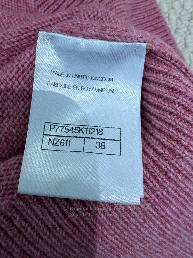Chanel Chanel 24A pink flower glazed buckle round-neck cardigan c Size XS / US 0-2 / IT 36-38 - 5 Thumbnail