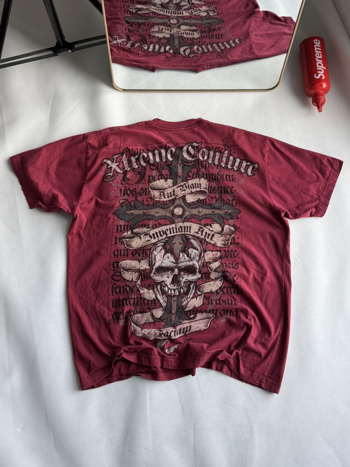 Ken Carson Affliction Ken carson Style Grunge Skull Tee Red L size Goth Size US L / EU 52-54 / 3 - 4 Thumbnail