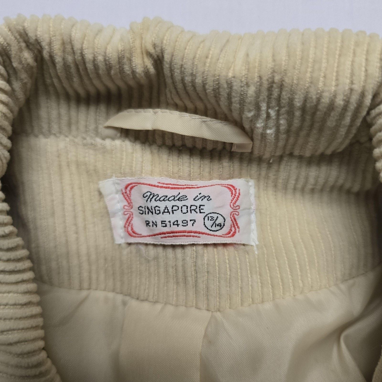 Vintage Vintage Corduroy Blazer 7/8 Cream Pockets Notch Lapel Jacket Size M / US 6-8 / IT 42-44 - 5 Thumbnail