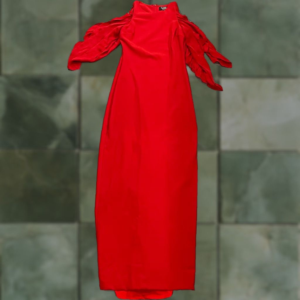 Parker Parker Black Label Red Maxi Gown dress size 4 Silk 100% Combo Women Regular Long Color Red Style Maxi Dress Length Long Size S / US 4 / IT 40 - 1 Thumbnail