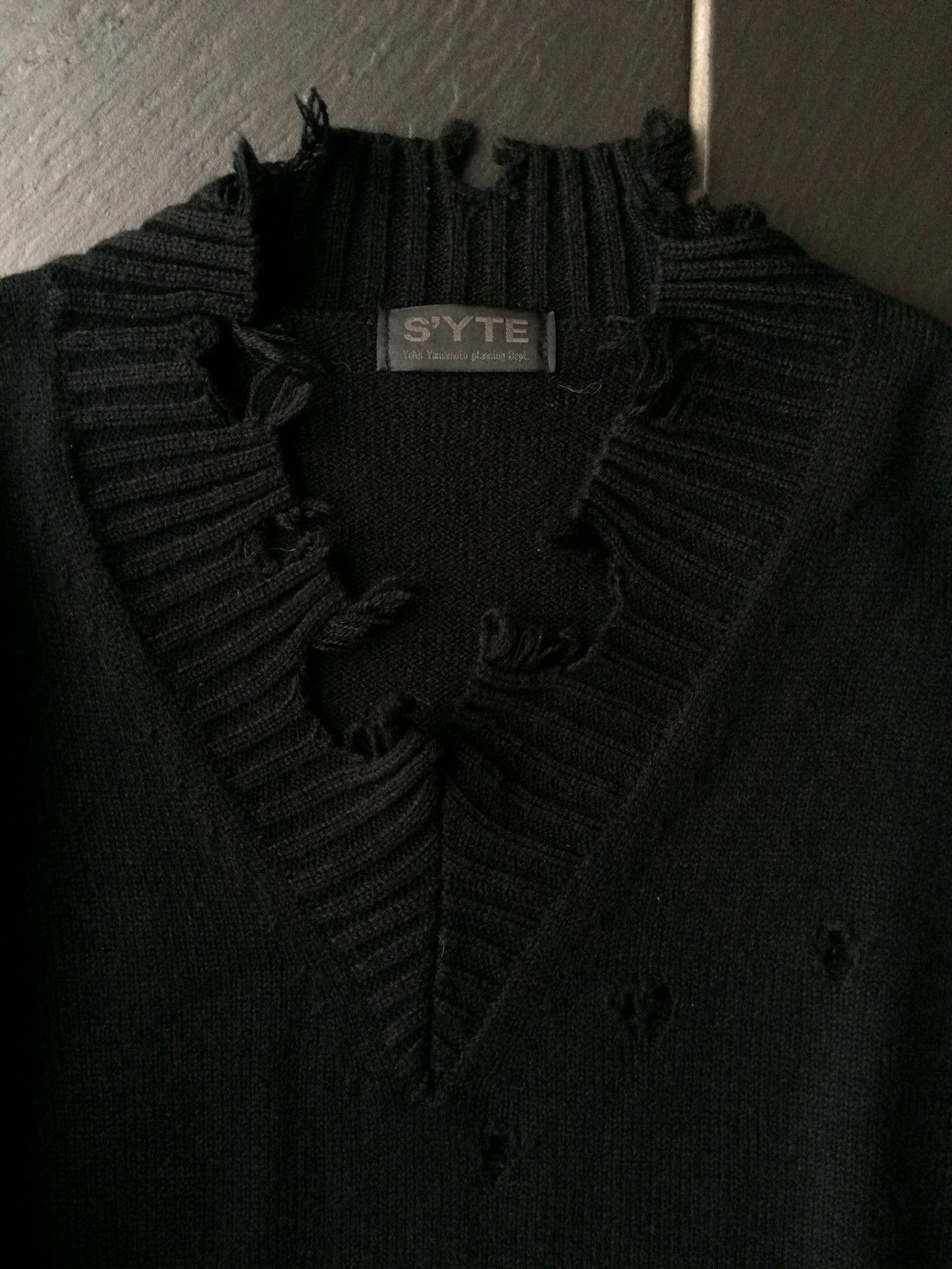 Yohji Yamamoto Yohji Yamamoto S’yte Distressed Sweater Size US L / EU 52-54 / 3 - 2 Thumbnail