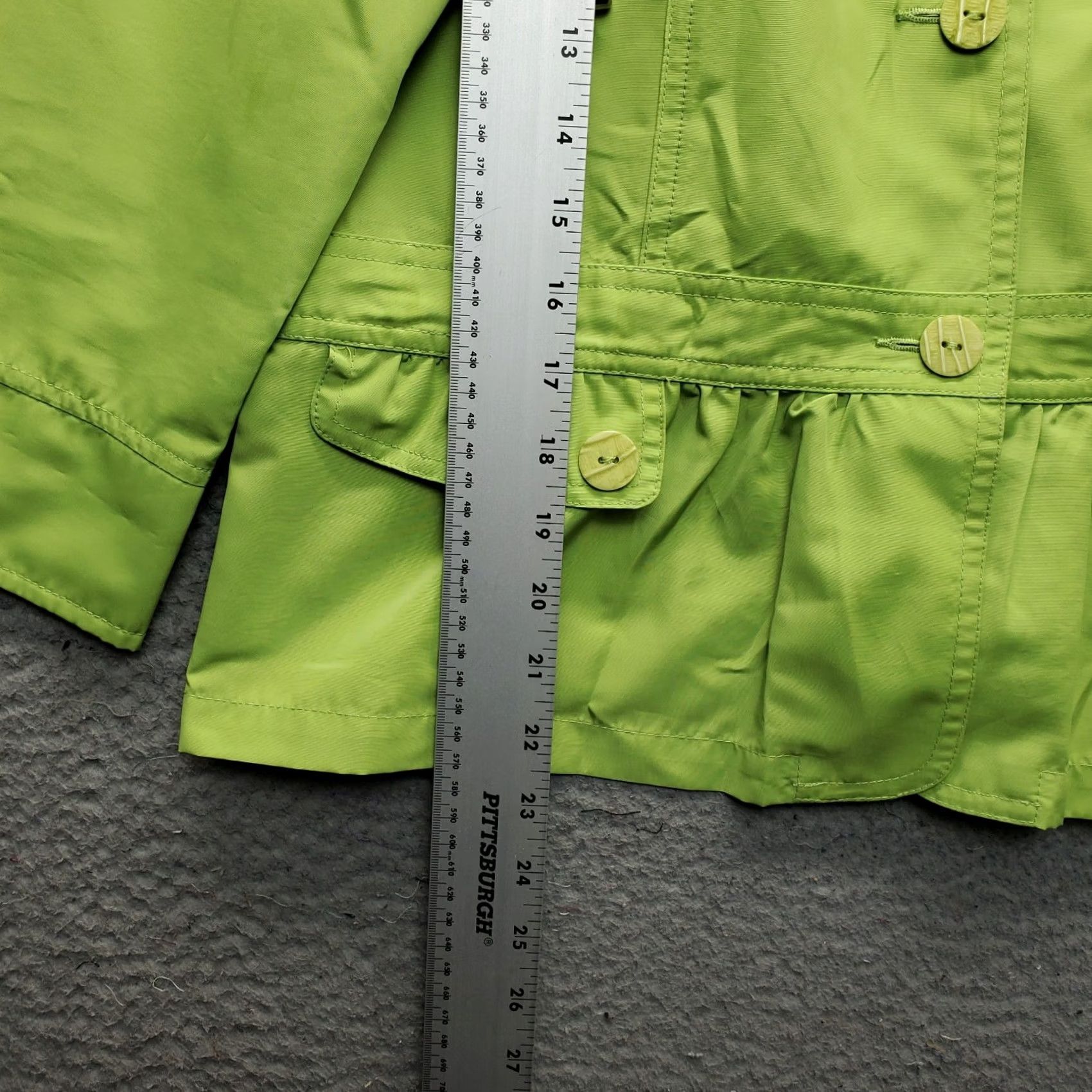 Vintage Tribella Womens 10 Green Wind-Resistant Collared Button-Front Jacket Size L / US 10 / IT 46 - 3 Thumbnail