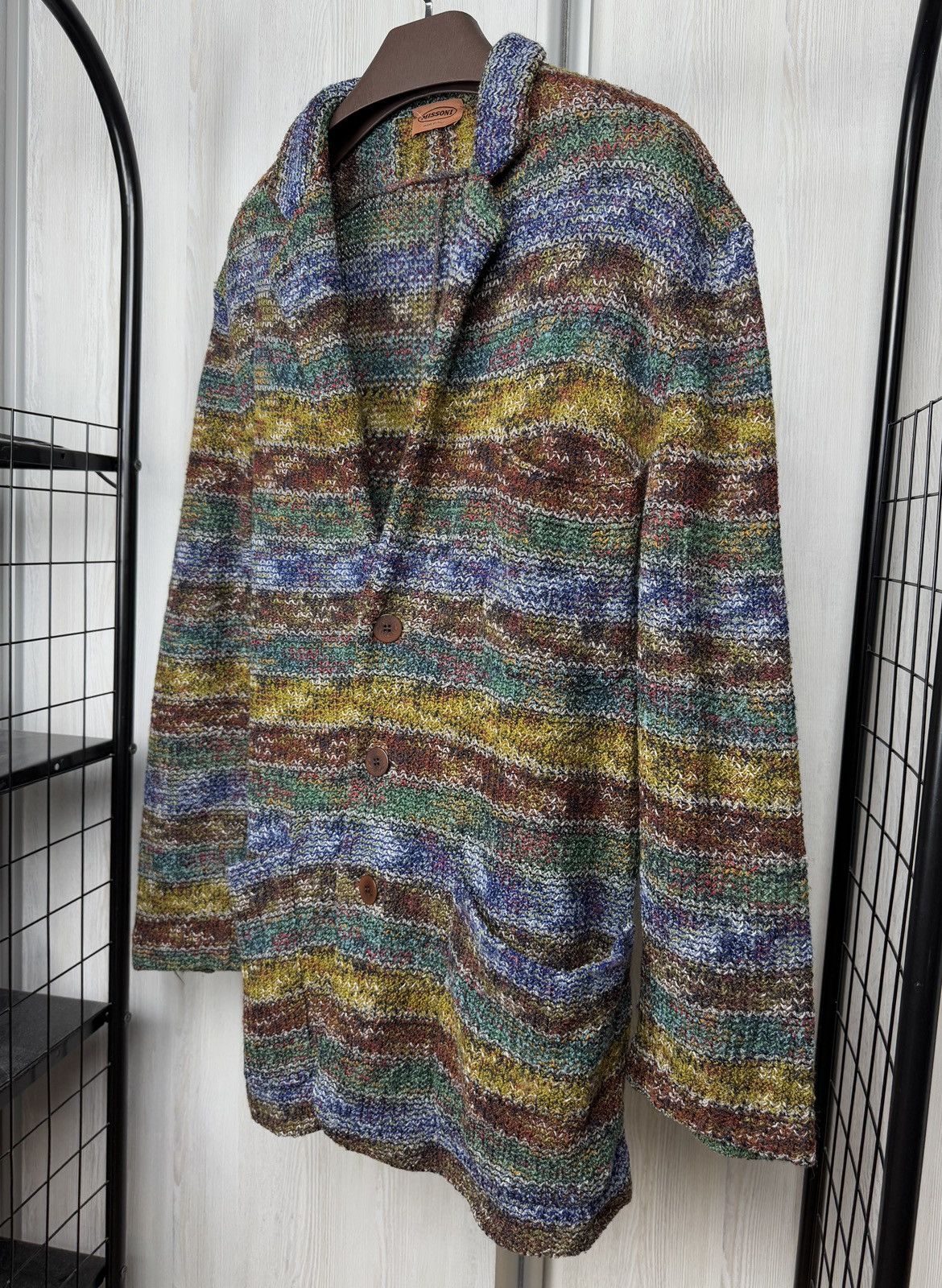 Missoni Missoni made in Italy multicolored knitted blazer cardigan Size US XL / EU 56 / 4 - 5 Thumbnail