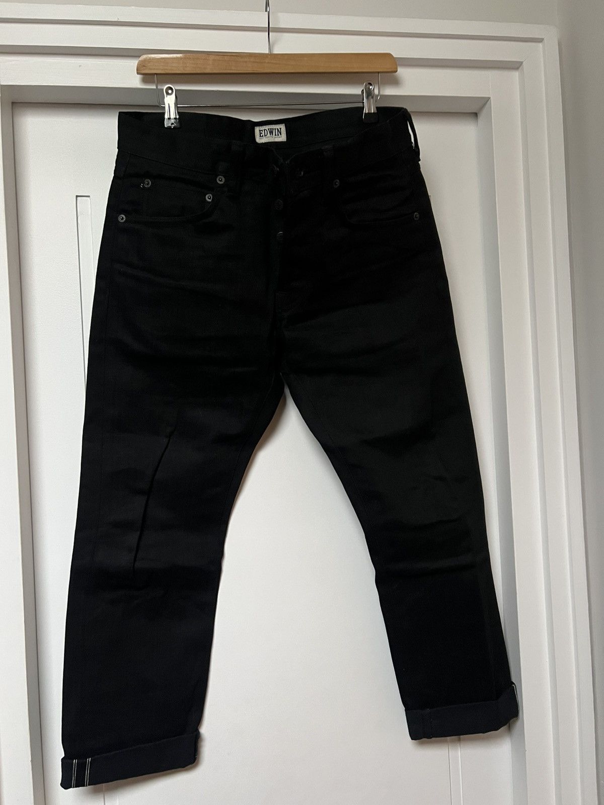 Edwin ED-55 Relaxed Tapered Selvedge Black W30 L28