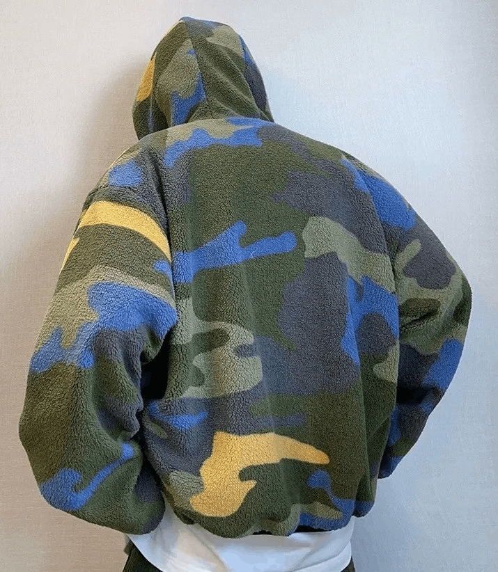 Japanese Brand × Vintage Vintage Street Hip Hop Camouflage Warm Hooded Jacket Coat Size US L / EU 52-54 / 3 - 4 Thumbnail