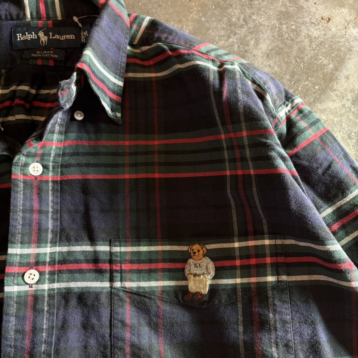 Polo Ralph Lauren Vintage Polo Ralph Lauren Polo Bear Chekered Button Ups Size US XL / EU 56 / 4 - 5 Thumbnail