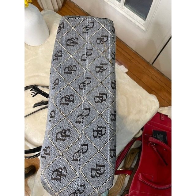 Dooney & Bourke Vintage Dooney & Bourke Denim Canvas Tote Bag Logo Monogram Size ONE SIZE - 10 Thumbnail