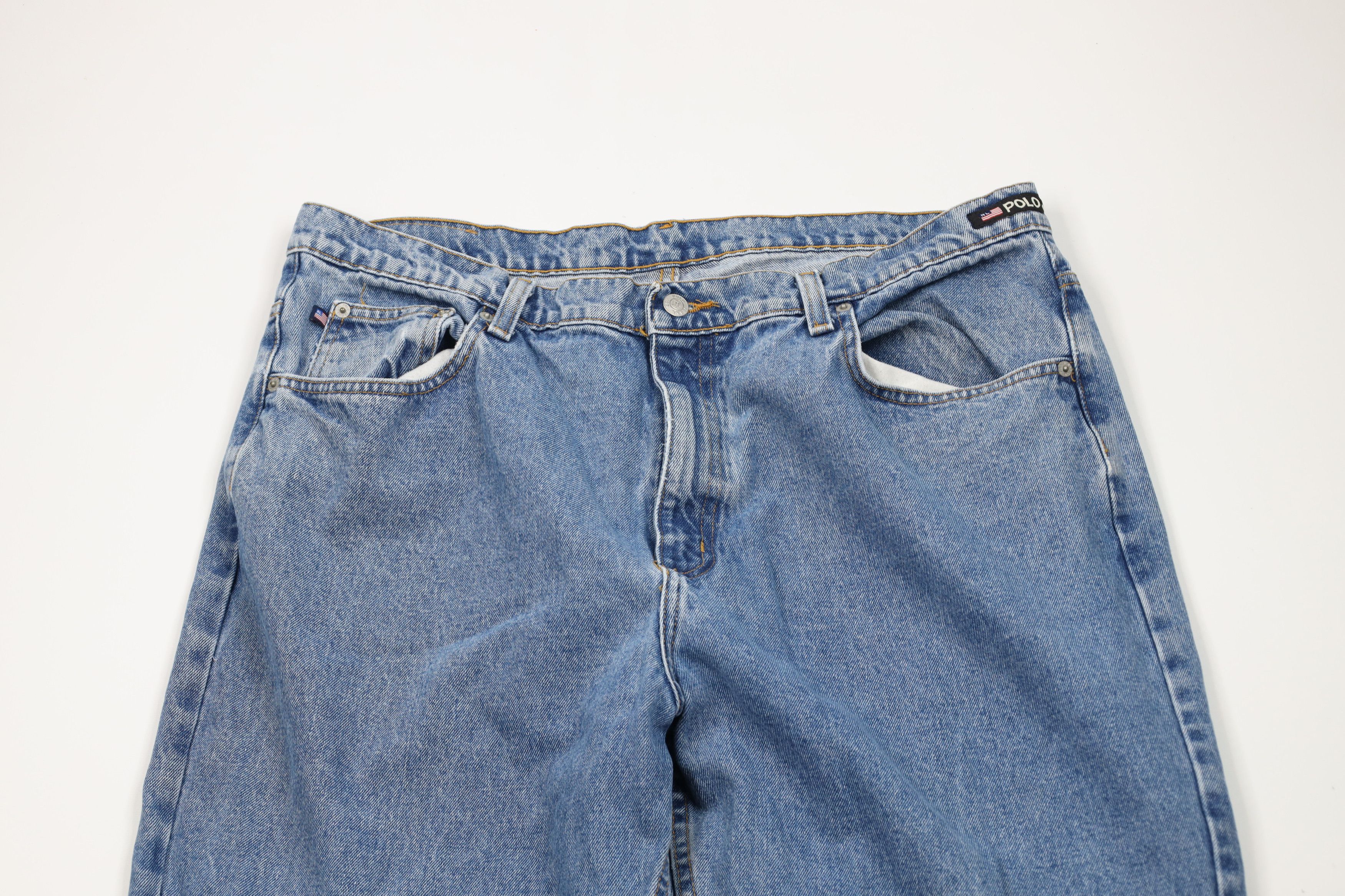 Ralph Lauren × Vintage Vintage 90s Ralph Lauren Baggy Loose Wide Leg Denim Jeans Size US 38 / EU 54 - 2 Thumbnail