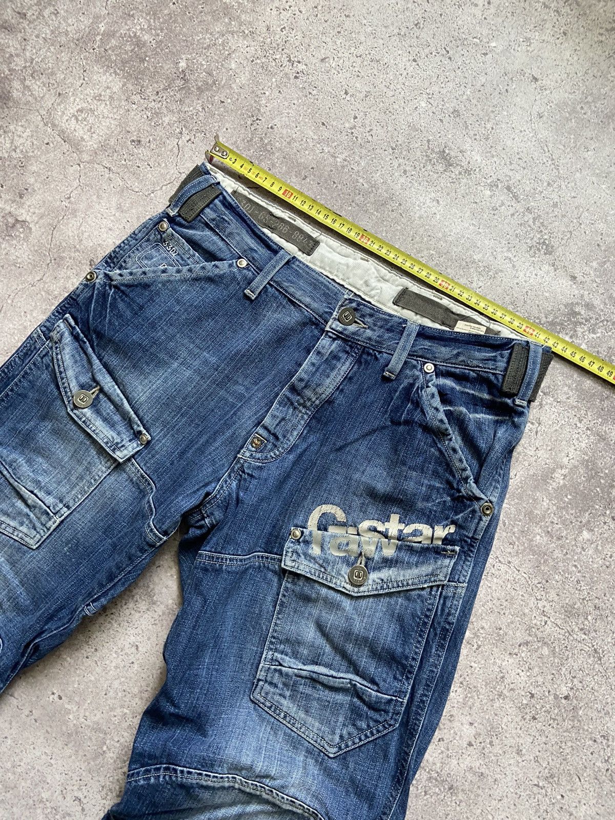 G-Star Vintage G-Star Raw Cargo Jeans Back cinch double knees Size US 34 / EU 50 - 5 Thumbnail
