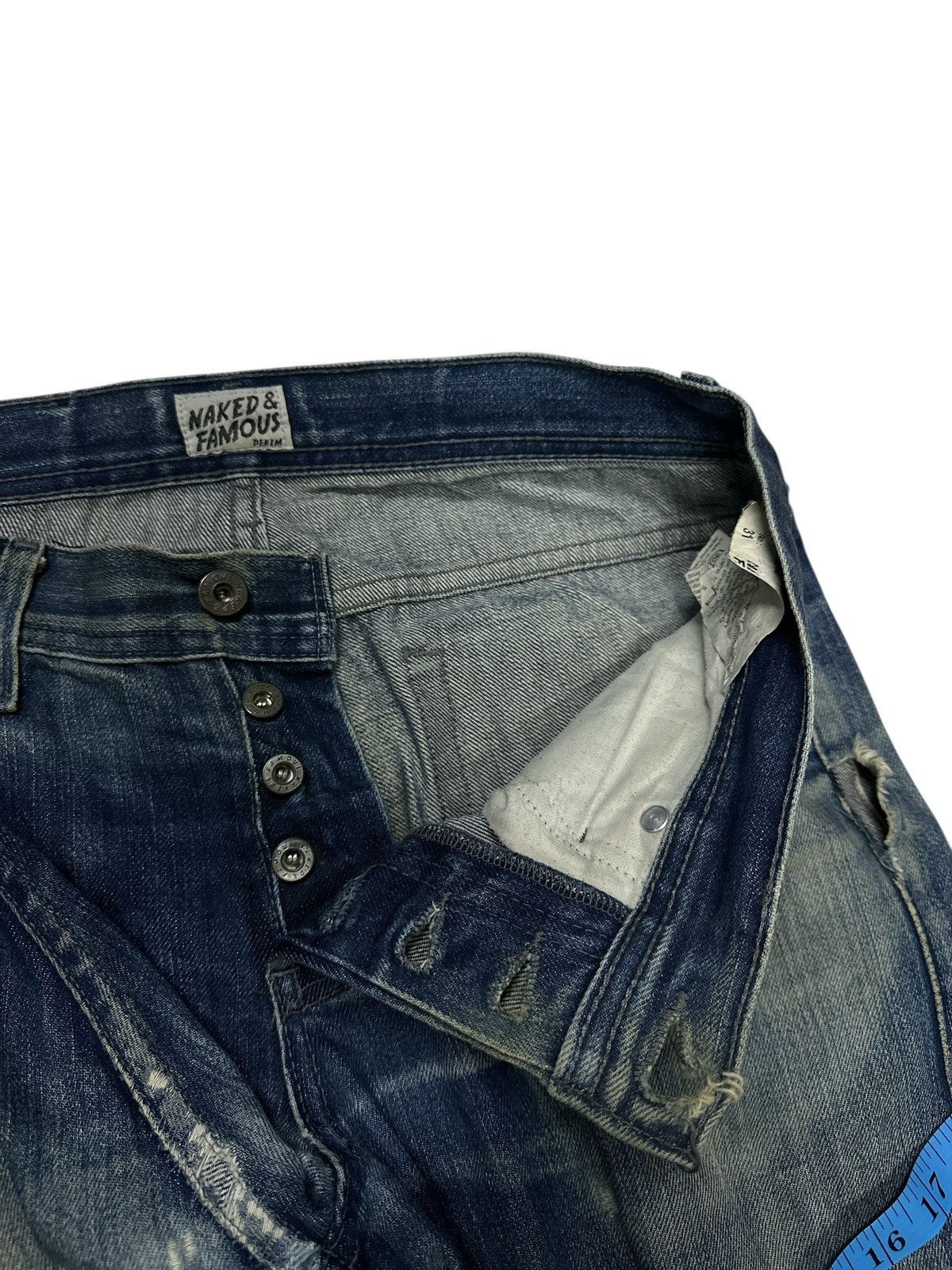 Kapital Trashed Distress Denim Naked&Famous Selvedge . Size US 32 / EU 48 - 13 Thumbnail