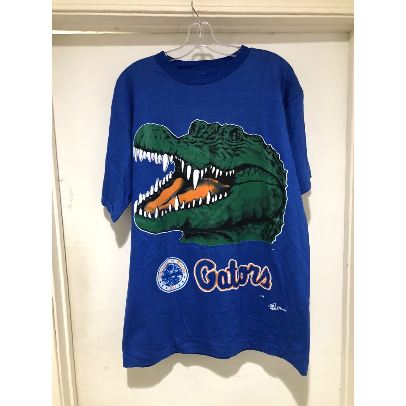 Vintage VINTAGE Florida Gators T-Shirt XL Crew Neck Short Sleeve Double-Sided Logo 90s College University Gator Men Size US XL / EU 56 / 4 - 2 Thumbnail