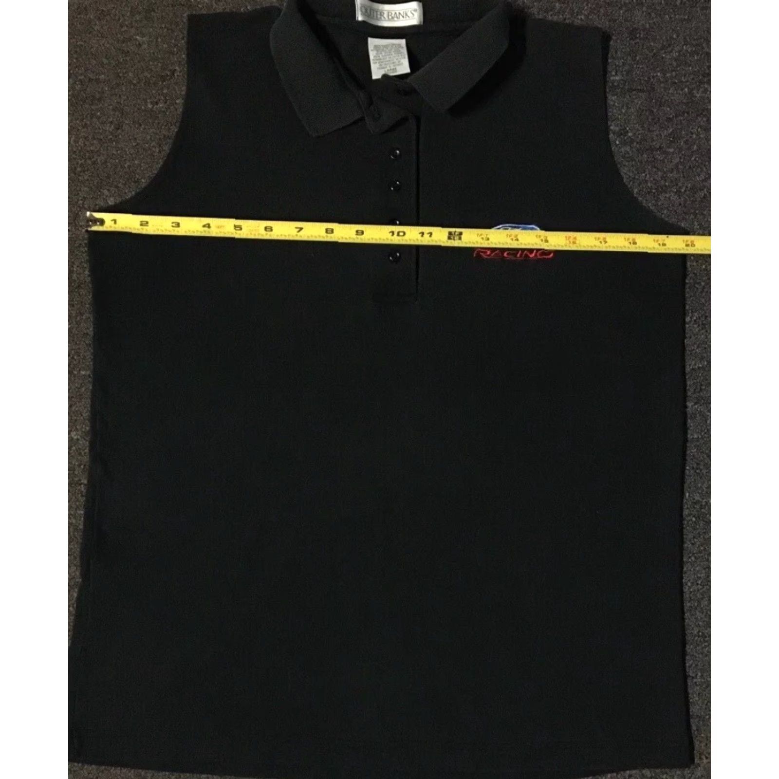 Ford Vtg 90s Ford Racing Sleeveless Polo Shirt L Women Black Harley Biker Grunge 80s Politician? Size L / US 10 / IT 46 - 4 Thumbnail