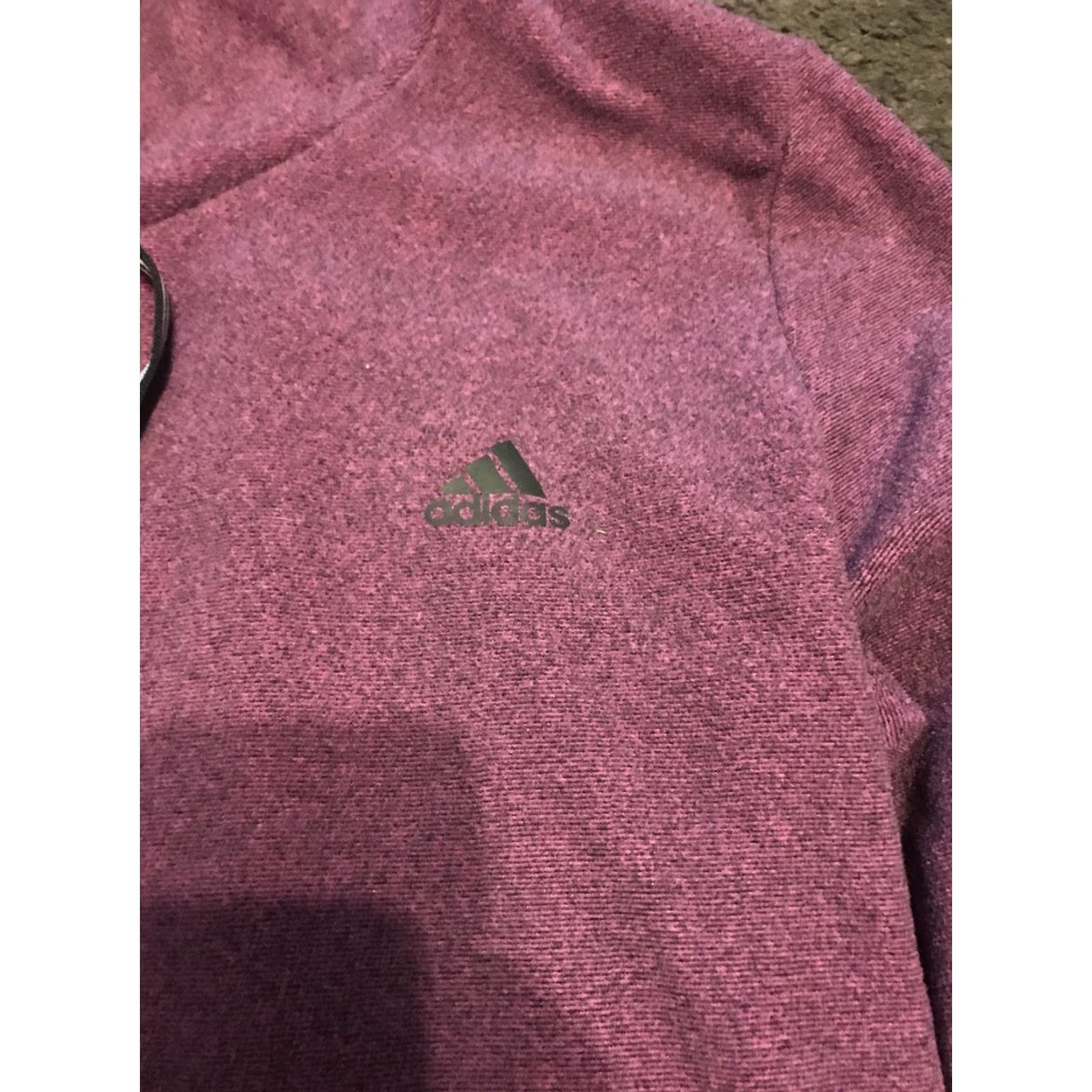 Adidas Adidas Women Sweater Hoodie Purple Logo Zip Pocket Dolman Sleeve Crew Neck Large L Size L / US 10 / IT 46 - 4 Thumbnail