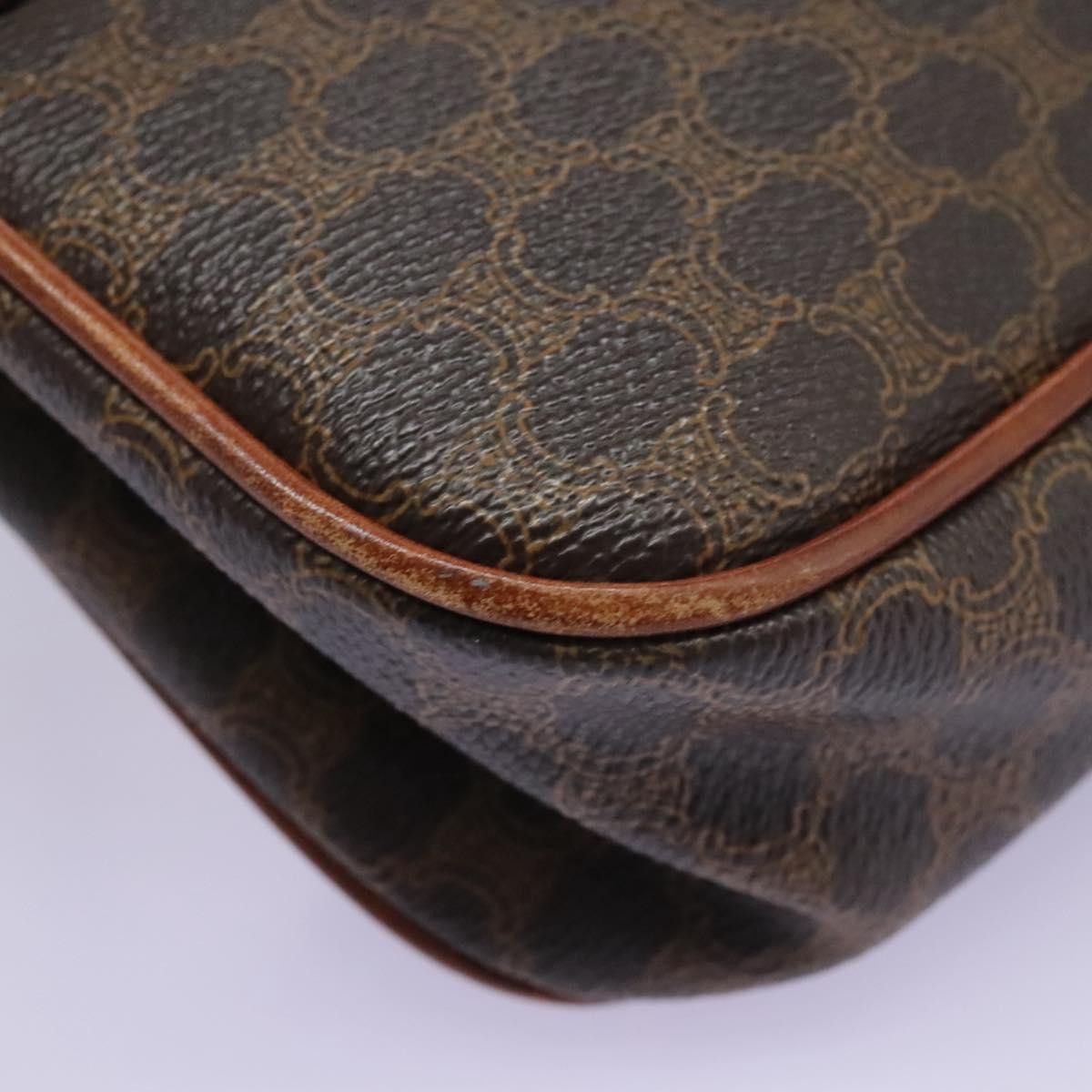 Celine CELINE Macadam Canvas Shoulder Bag Pvc Leather Brown Size ONE SIZE - 15 Thumbnail
