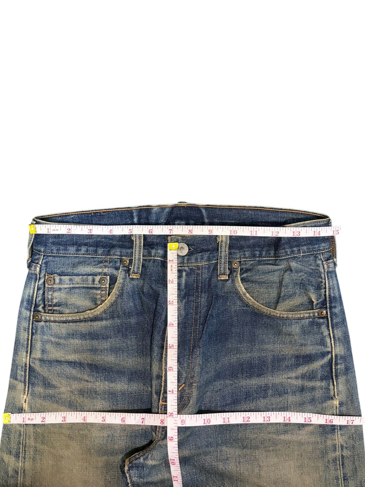 Levi's Vintage 90s Levis 502 Big E Selvedge Mud Wash Distress Jeans Size US 29 - 6 Thumbnail