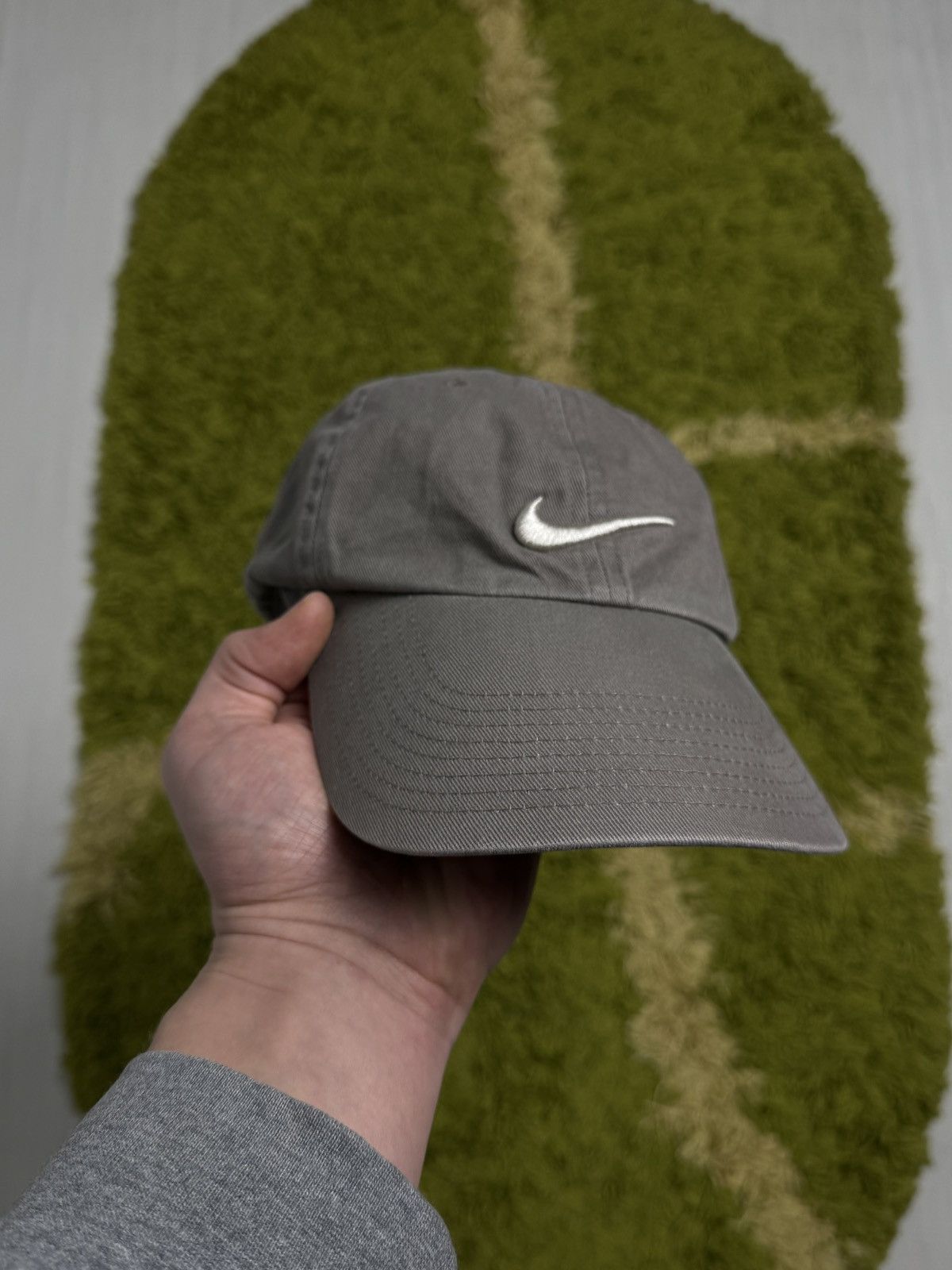 Nike × Vintage VERY RARE NIKE CAP BIG LOGO SWOOSH DRILL Y2K 90s HYPE RETRO Size ONE SIZE - 1 Thumbnail