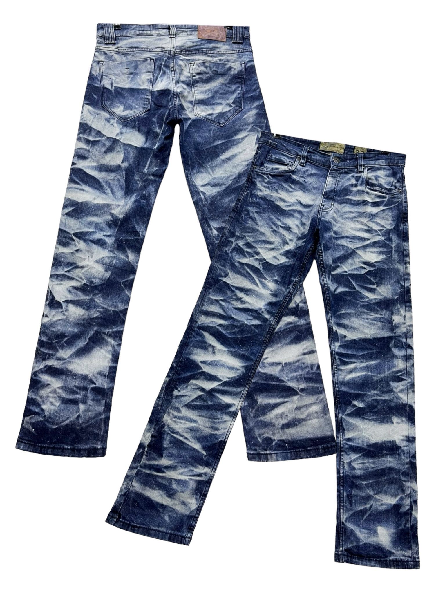 Le Grande Bleu (L.G.B.) × Studio D'Artisan BEST OFFER🔥EVOLUTION DENIM ARTISAN Abstract Acid Wash Denim Size 30" / US 8 / IT 44 - 1 Thumbnail
