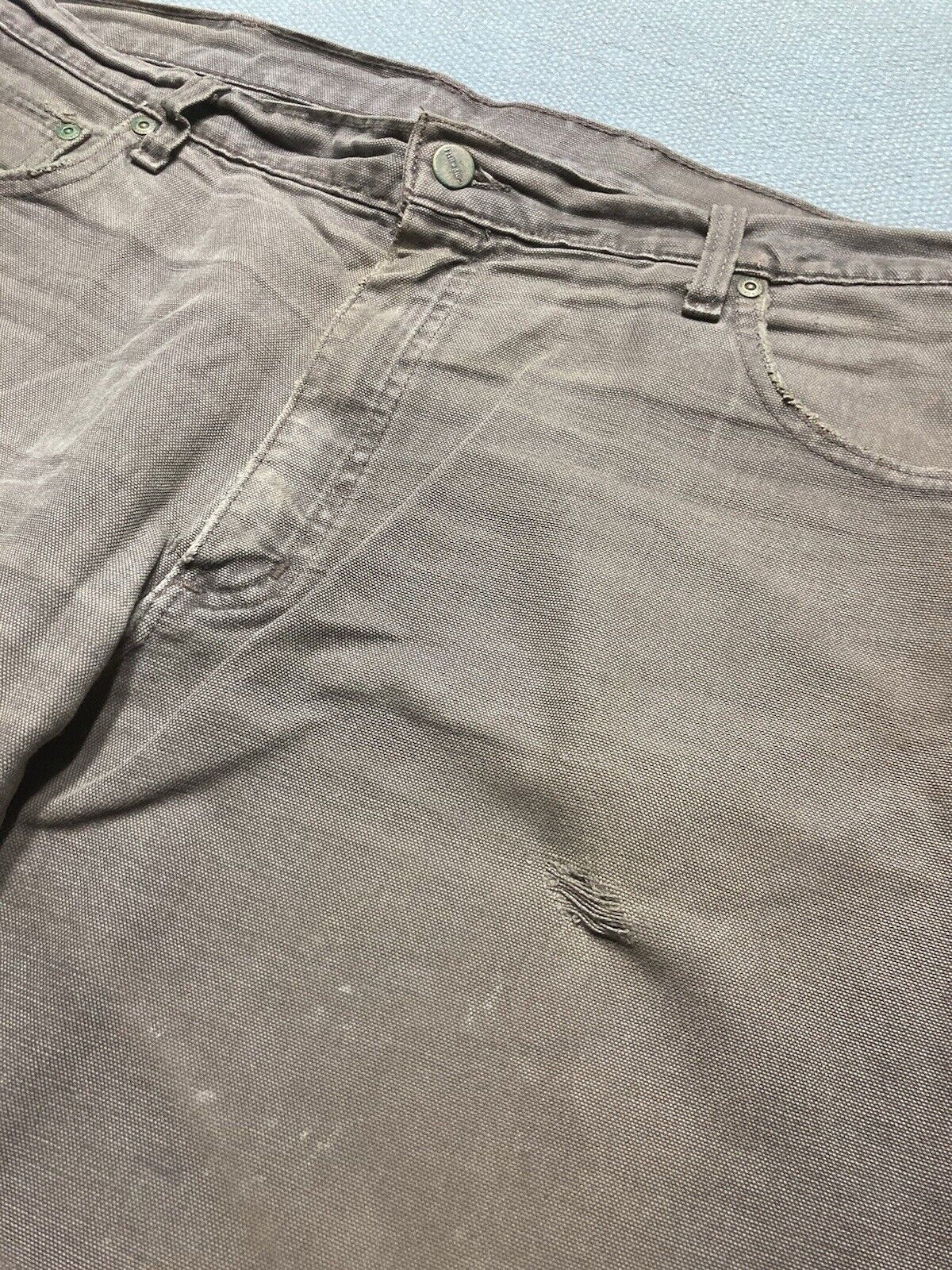 Carhartt × Vintage VTG carhartt canvas work pants baggy skater distressed 38x28 Size US 38 / EU 54 - 8 Thumbnail