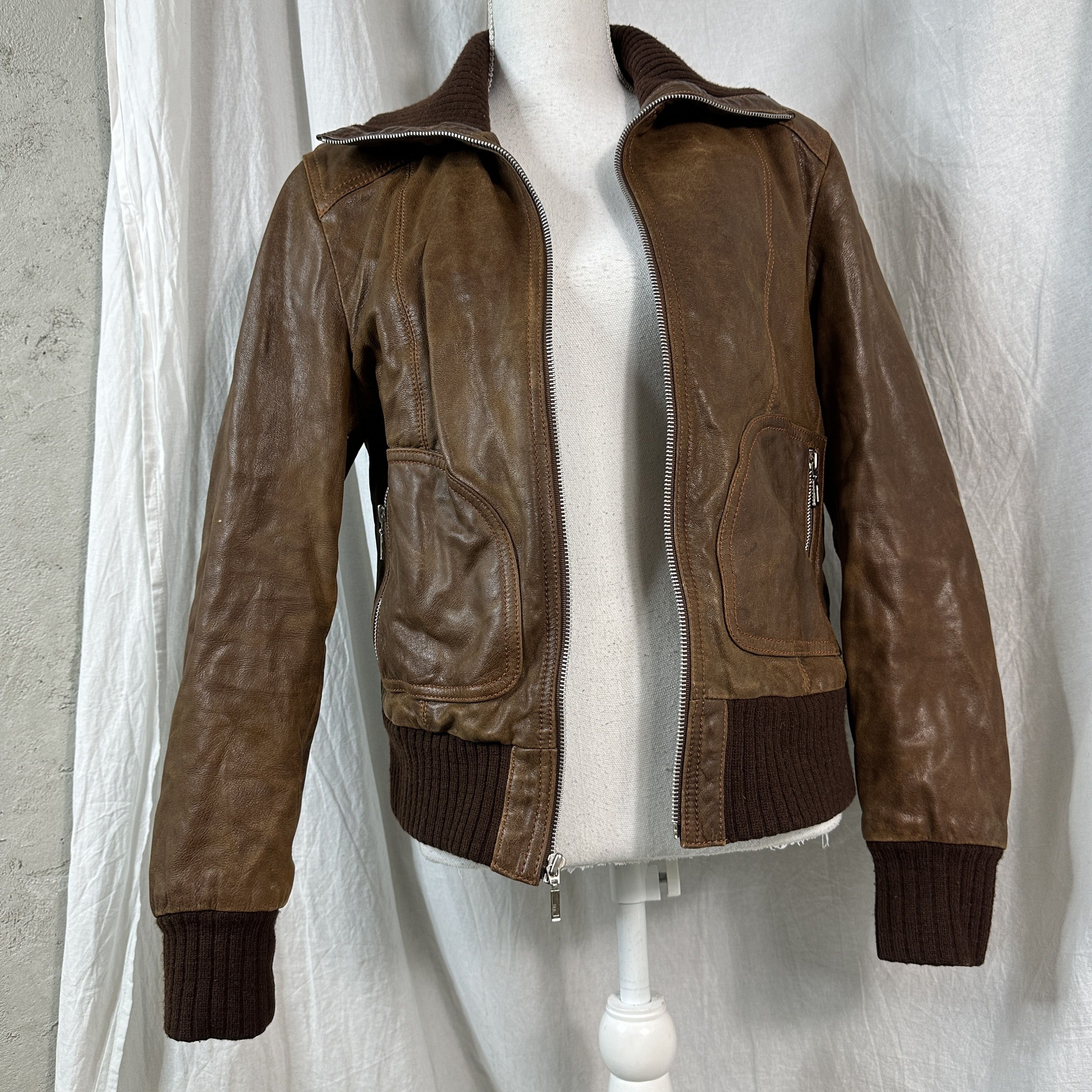Vintage Vintage Brown Leather Jacket Size US L / EU 52-54 / 3 - 5 Thumbnail