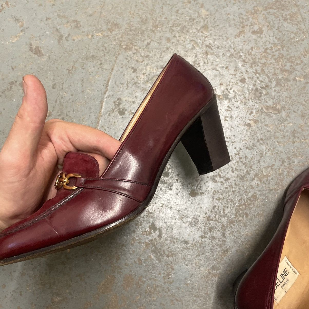 Celine × Vintage Vintage celine leather pumps Size US 9 / IT 39 - 12 Thumbnail