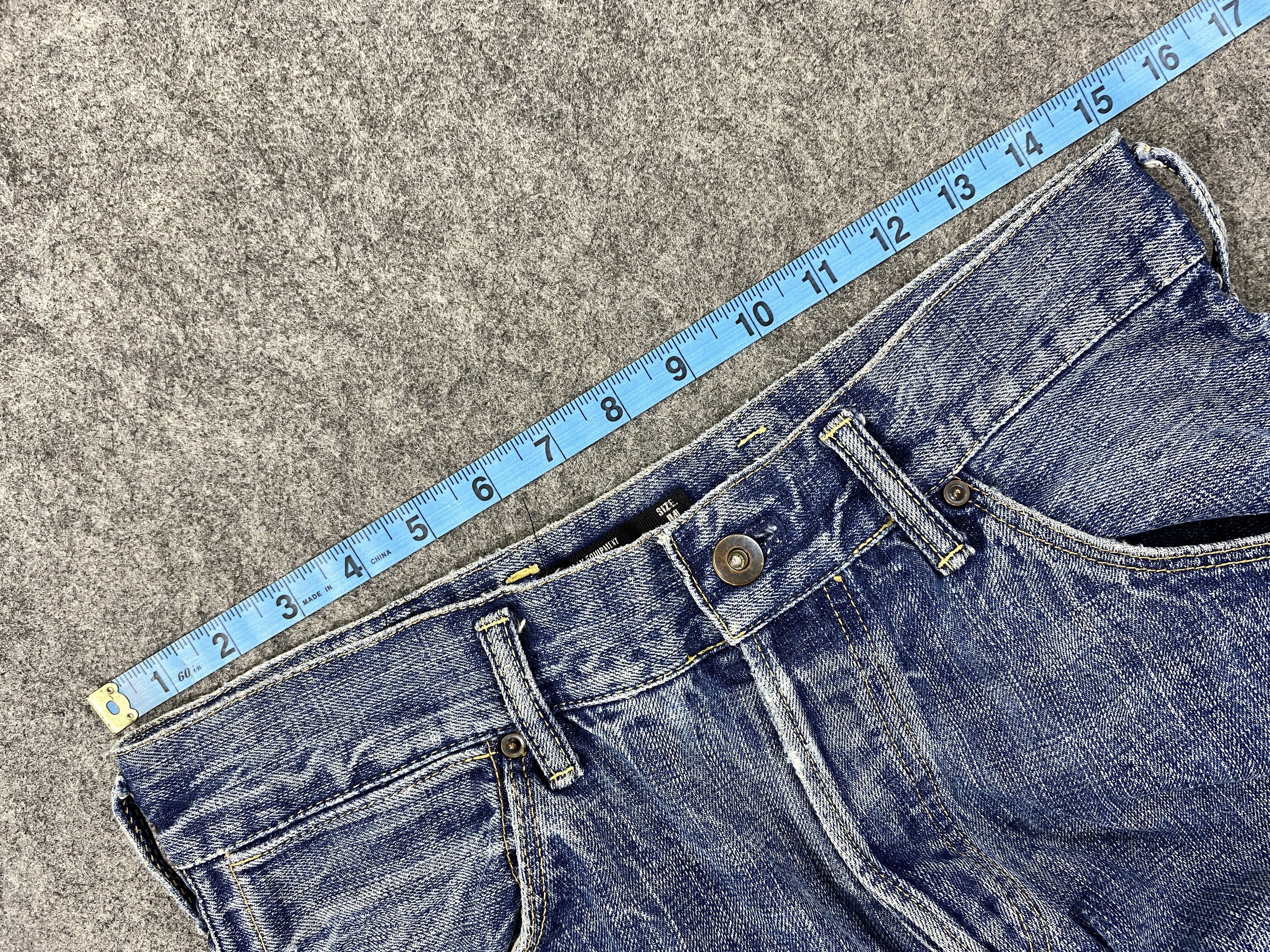 Japanese Brand Redline Distressed Blue Bum Equipment 30x27.5 Denim JN1325 Size US 30 / EU 46 - 5 Thumbnail