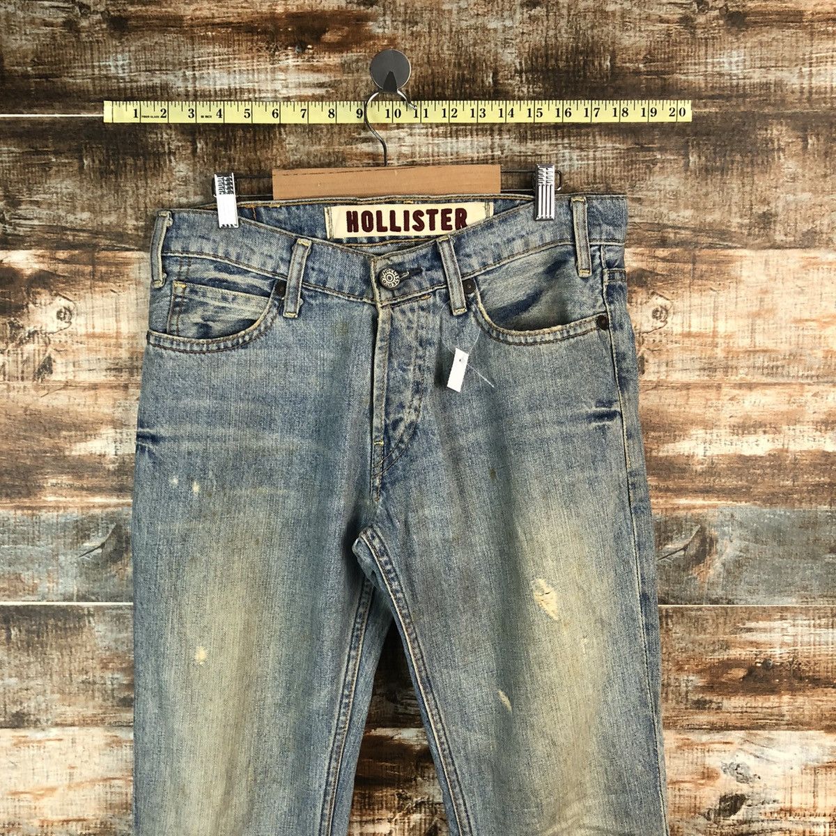 Japanese Brand Hollister Blue Distressed ripped Denim Pants #A1415 Size US 31 - 4 Thumbnail