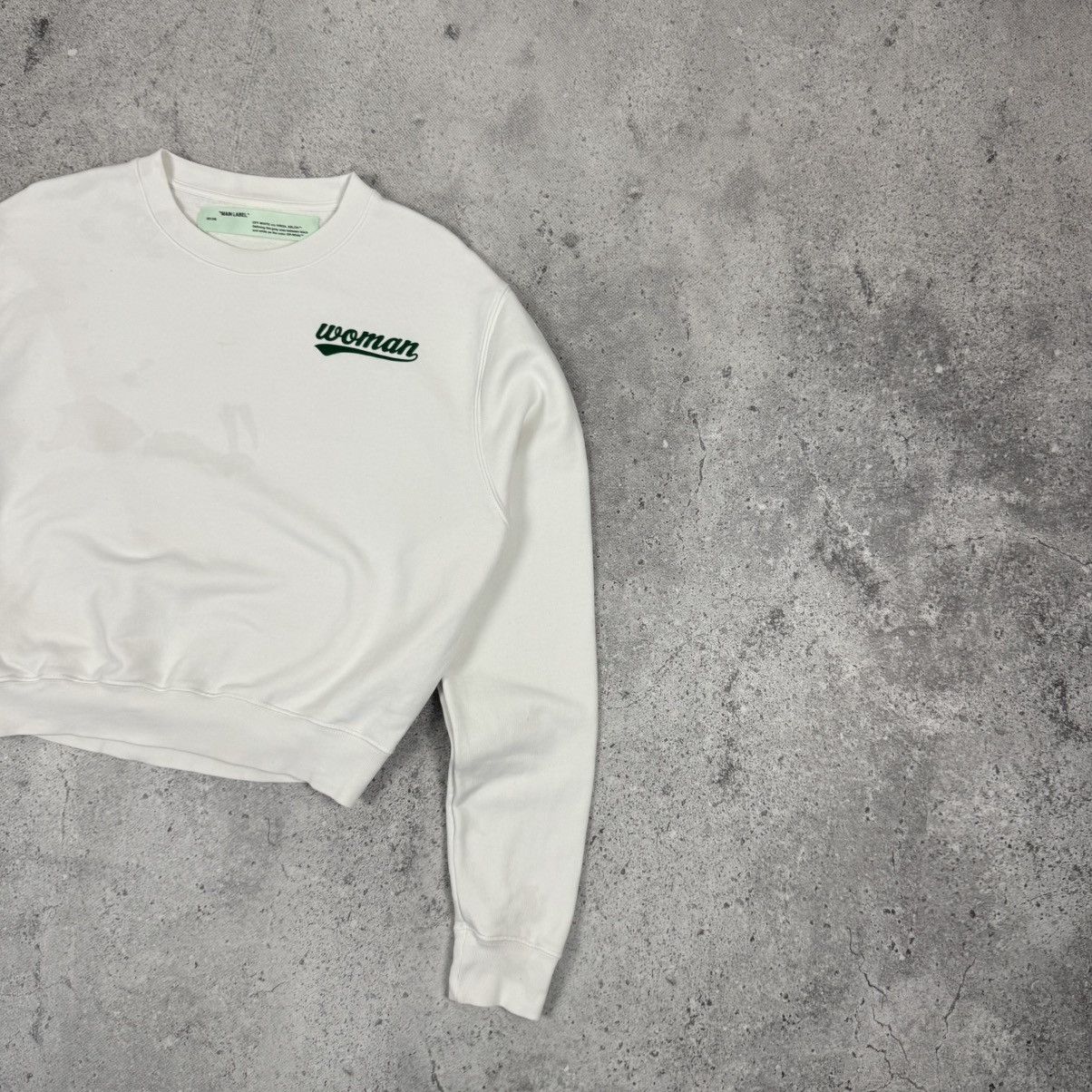 Off-White Off-White Floral Motif Crewneck Sweatshirt Size XS / US 0-2 / IT 36-38 - 4 Thumbnail