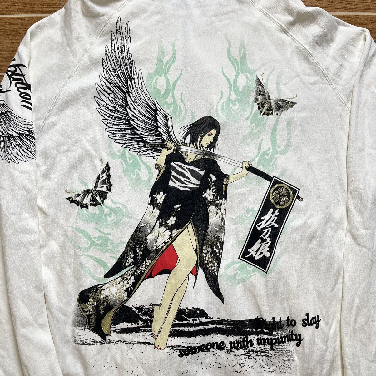 Japanese Brand Divine Retribution Fallen Angel Zip Up Jacket Size US XXL / EU 58 / 5 - 18 Thumbnail