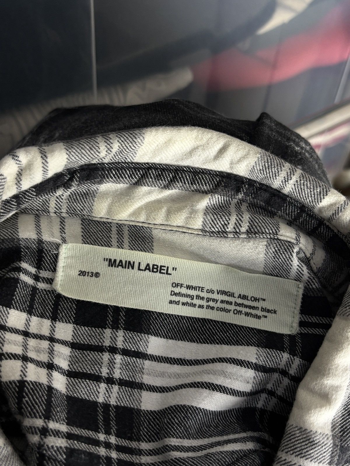 Off-White Off-White Spray Plaid Black And White Flannel Shirt Size US L / EU 52-54 / 3 - 8 Thumbnail