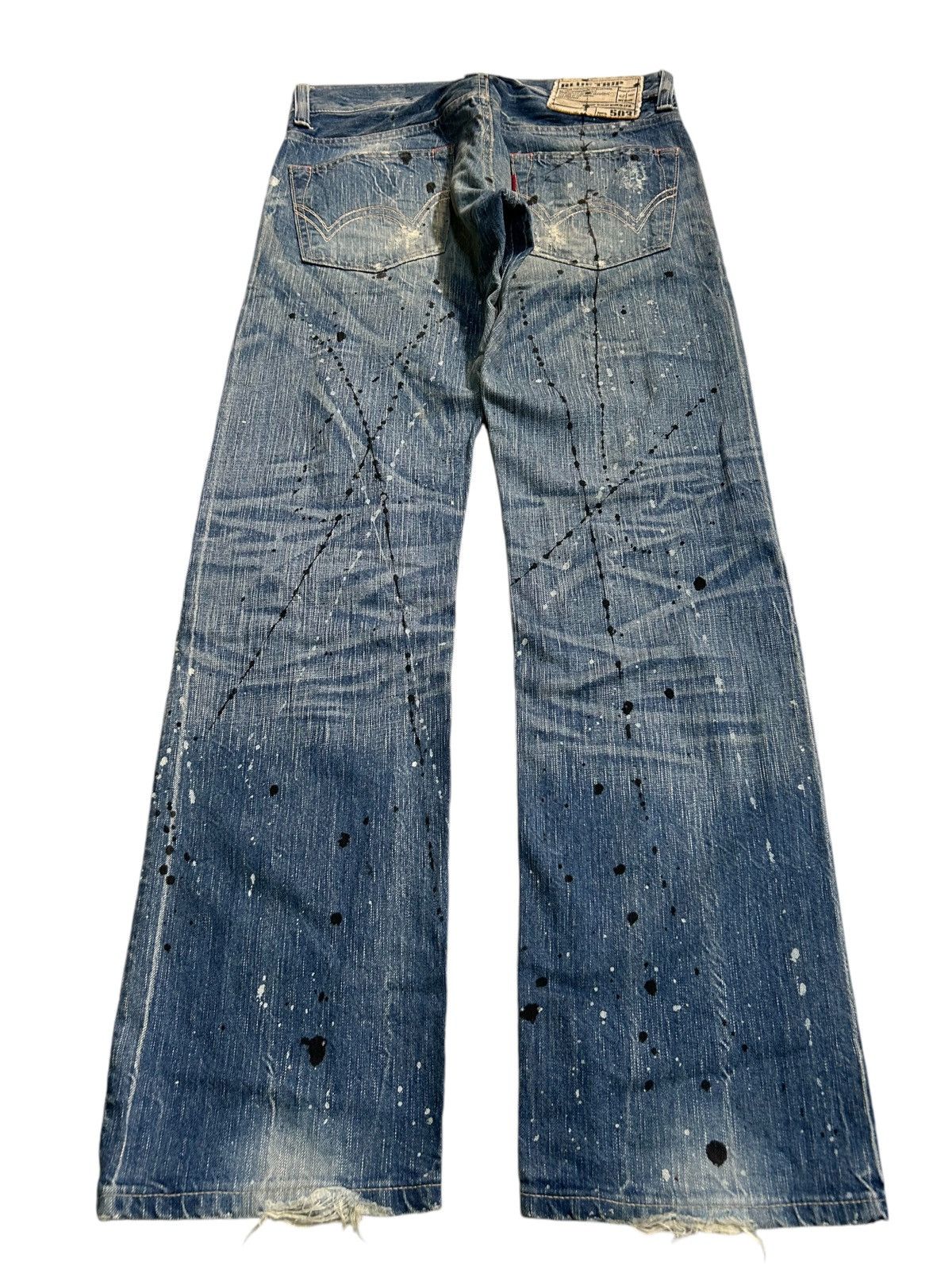 Japanese Brand × Kapital × Vintage Edwin Distressed Blue Trip 503 Grunge Punk Rock Style Denim Size US 32 / EU 48 - 2 Thumbnail