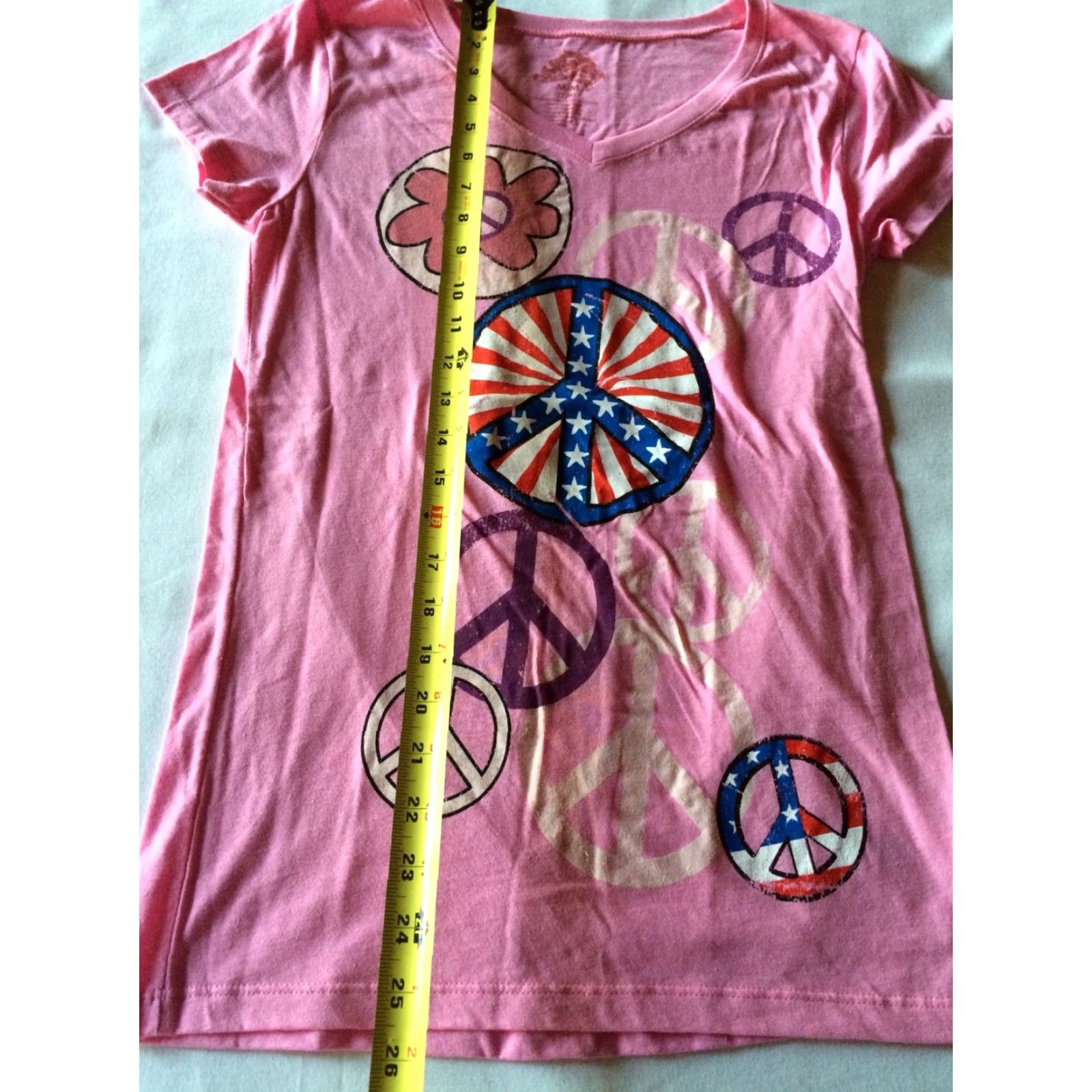 Pinko VINTAGE Peace Symbols Print Women's T Shirt Sz M Pink Tee 7/9 Size M / US 6-8 / IT 42-44 - 6 Thumbnail