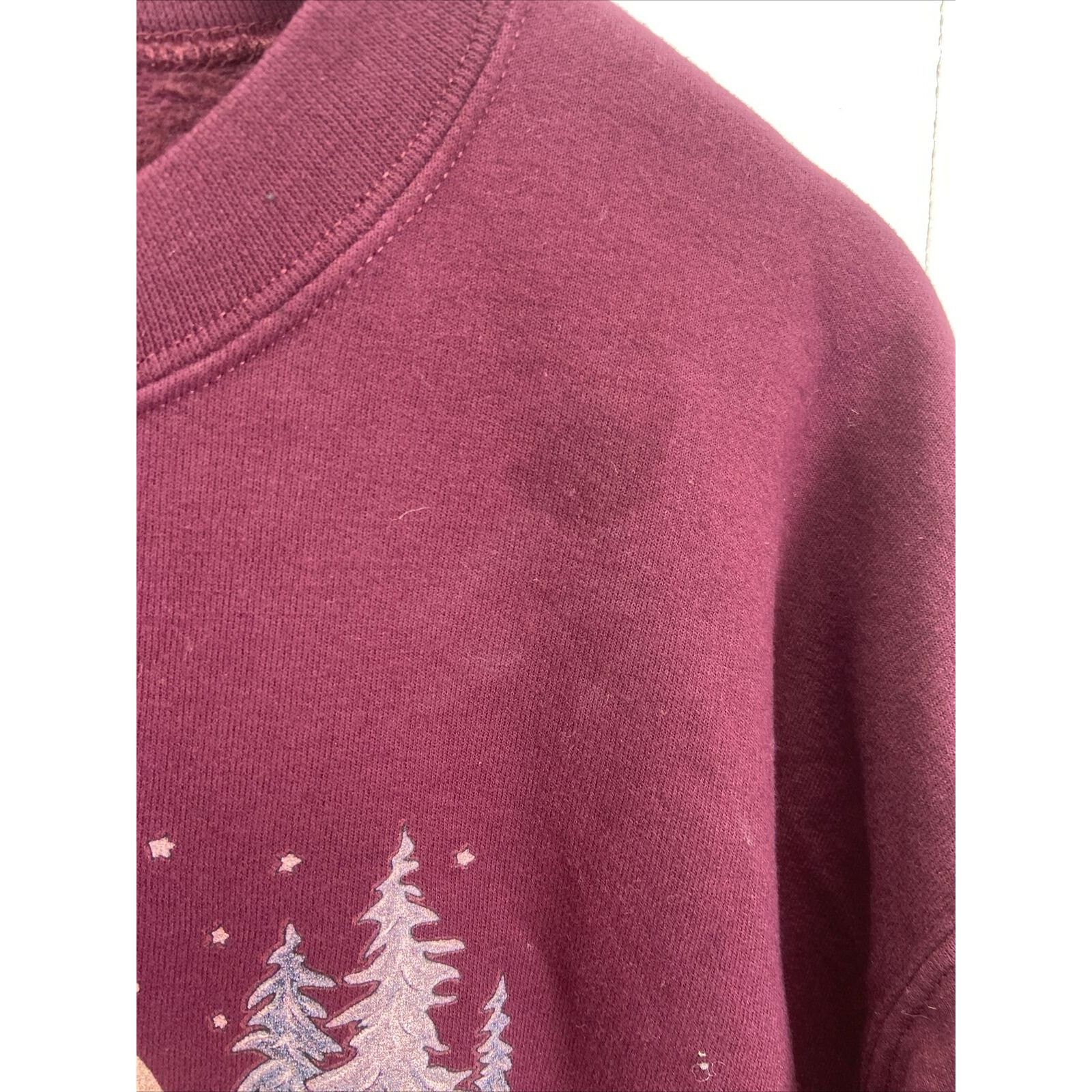Vintage Sandpoint Idaho Bear Graphic Burgundy Sweatshirt Medium Size US M / EU 48-50 / 2 - 2 Thumbnail
