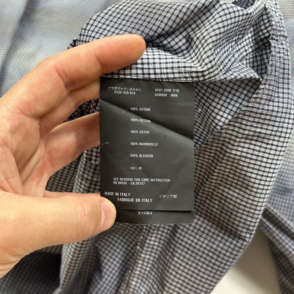 Prada Prada Milano 2009 Shadow Check Print Shirt - M Size US M / EU 48-50 / 2 - 5 Thumbnail