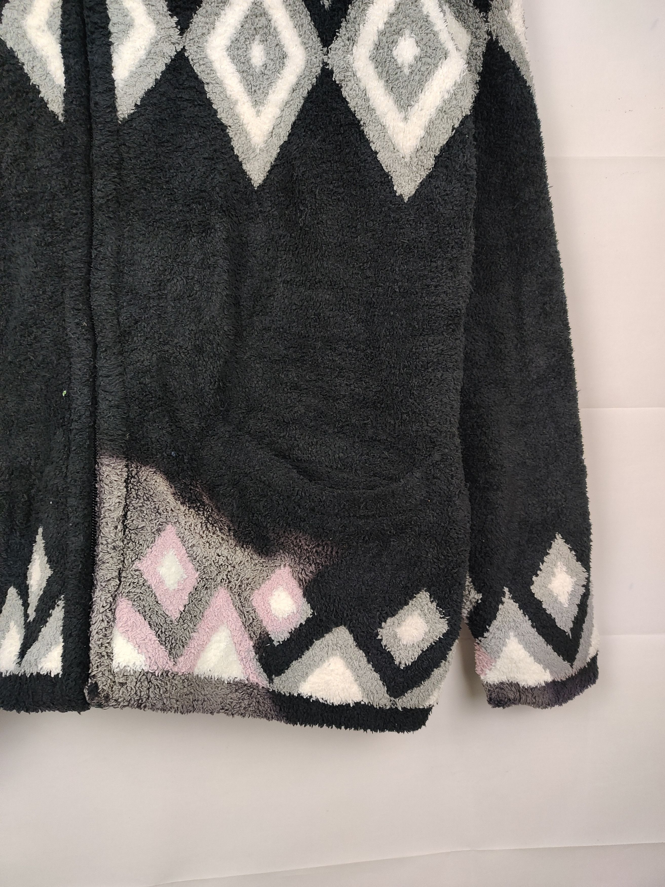 Japanese Brand Anti Ballistic Mohair Yarn Zip Hoodie in Native Pattern Size US M / EU 48-50 / 2 - 3 Thumbnail