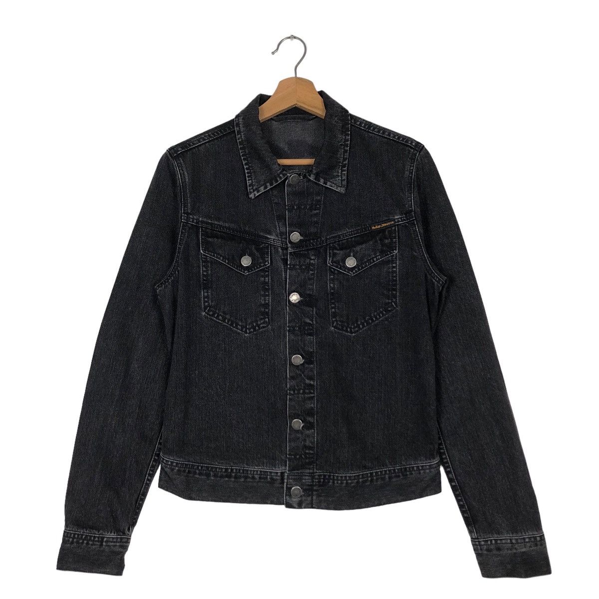 Japanese Brand 🔥90’s Biker Denim Jacket Cropped Trucker Nudie Jeans Italy Size US S / EU 44-46 / 1 - 1 Thumbnail