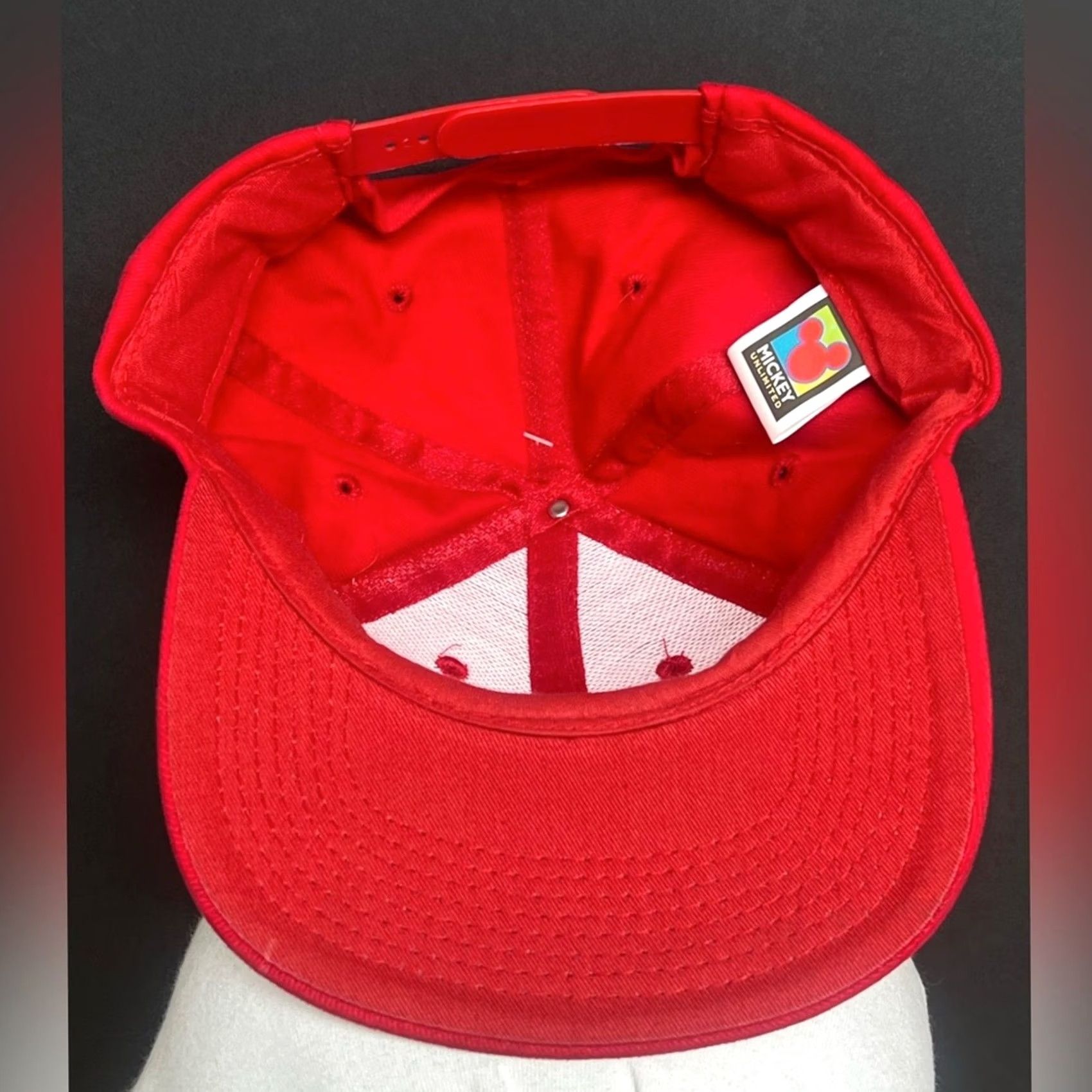 Drew VINTAGE Mickey Mouse Snapback Hat Drew Pearson Red Top Men One Size Hat"} Size US M / EU 48-50 / 2 - 6 Thumbnail