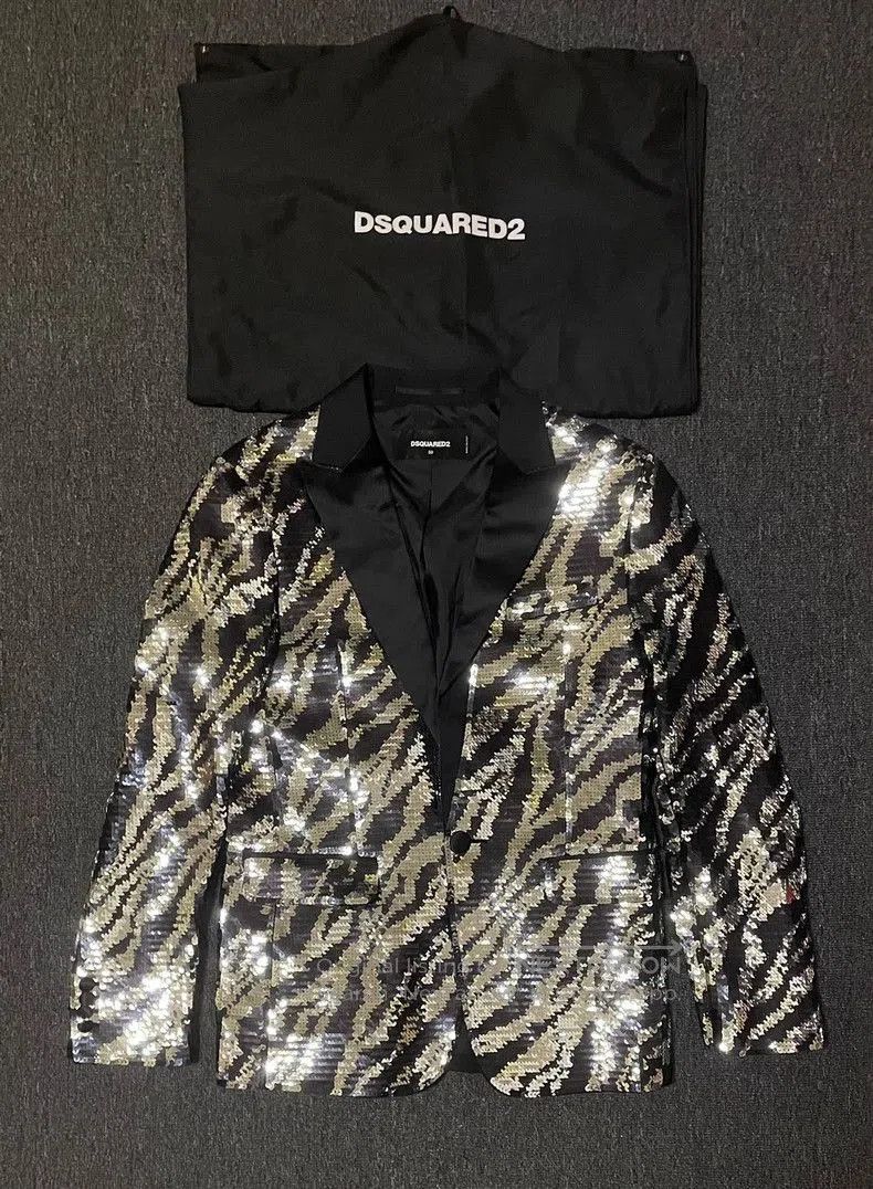 Dsquared2 DSquared2 Sequin Embellished Jacket Coat. Size US L / EU 52-54 / 3 - 1 Thumbnail