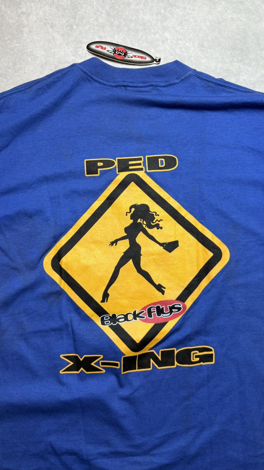 Vintage Vintage Deadstock Black Flys Skateboards T Shirt Size US L / EU 52-54 / 3 - 3 Thumbnail
