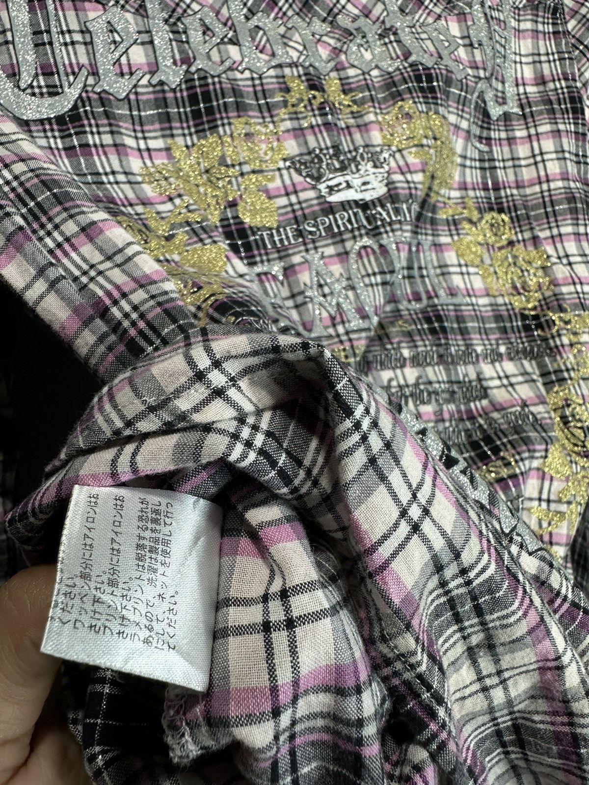 Hysteric Glamour PEACEFUL REREK POEM WESTERN SHIRT BUTTON HYSTERIC LGB STYLE Size S / US 4 / IT 40 - 11 Thumbnail