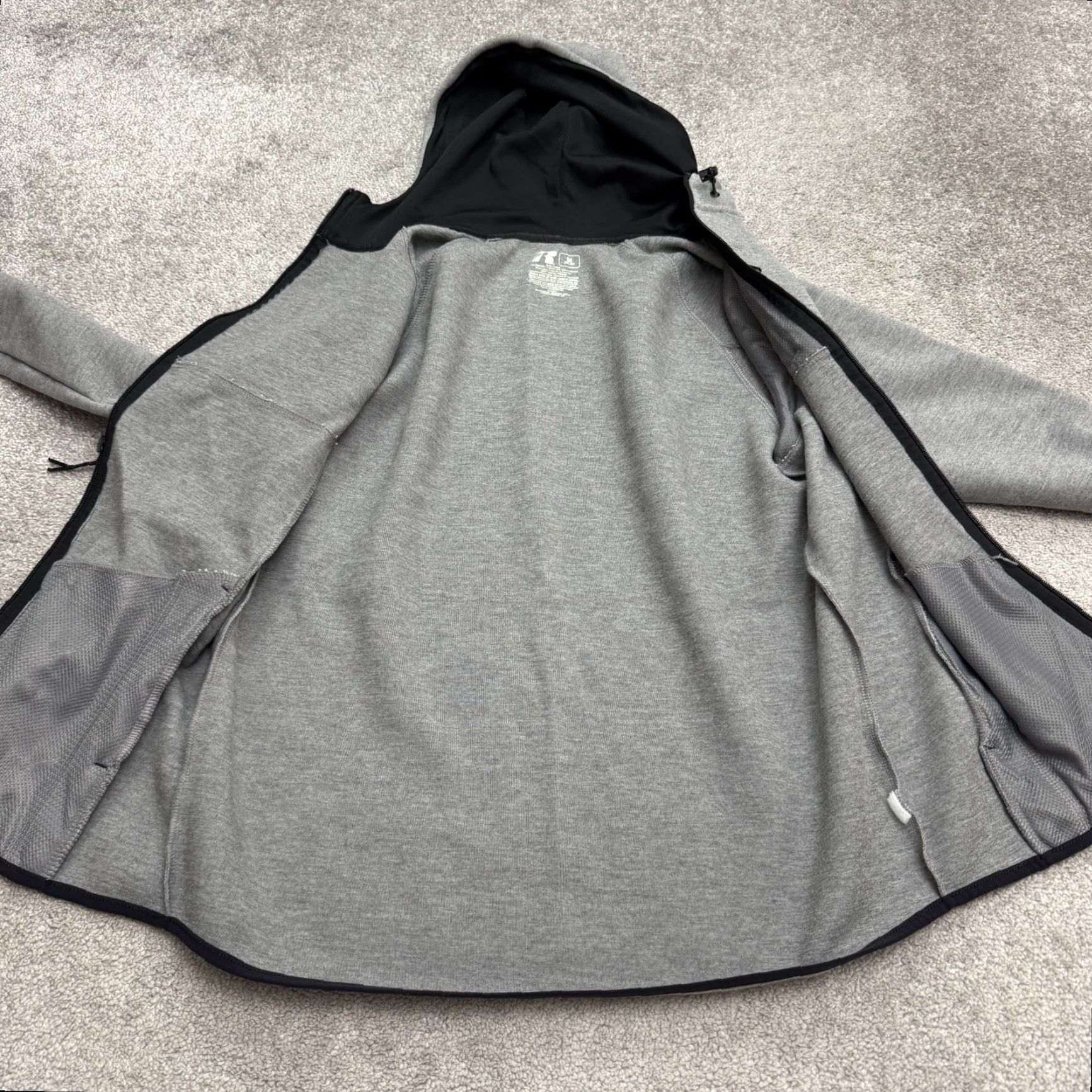 Russell Athletic Russell Athletic Hoodie Mens Medium Gray Full Zip Tech Fleece Jacket All Seasons Breathable Lightweight Size US M / EU 48-50 / 2 - 4 Thumbnail