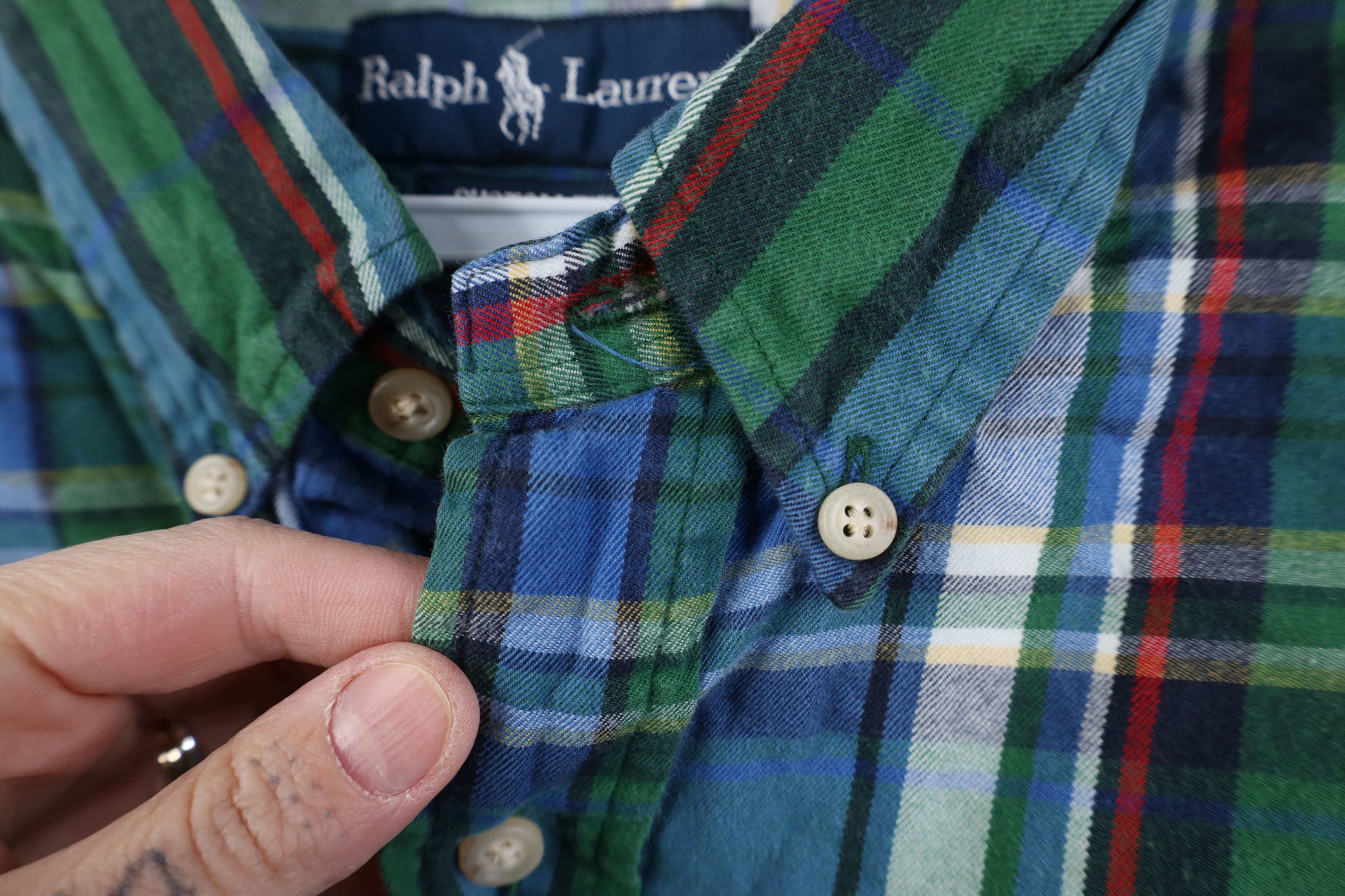 Polo Ralph Lauren Vintage 90s Ralph Lauren Fit Flannel Button Down Shirt Size US L / EU 52-54 / 3 - 5 Thumbnail