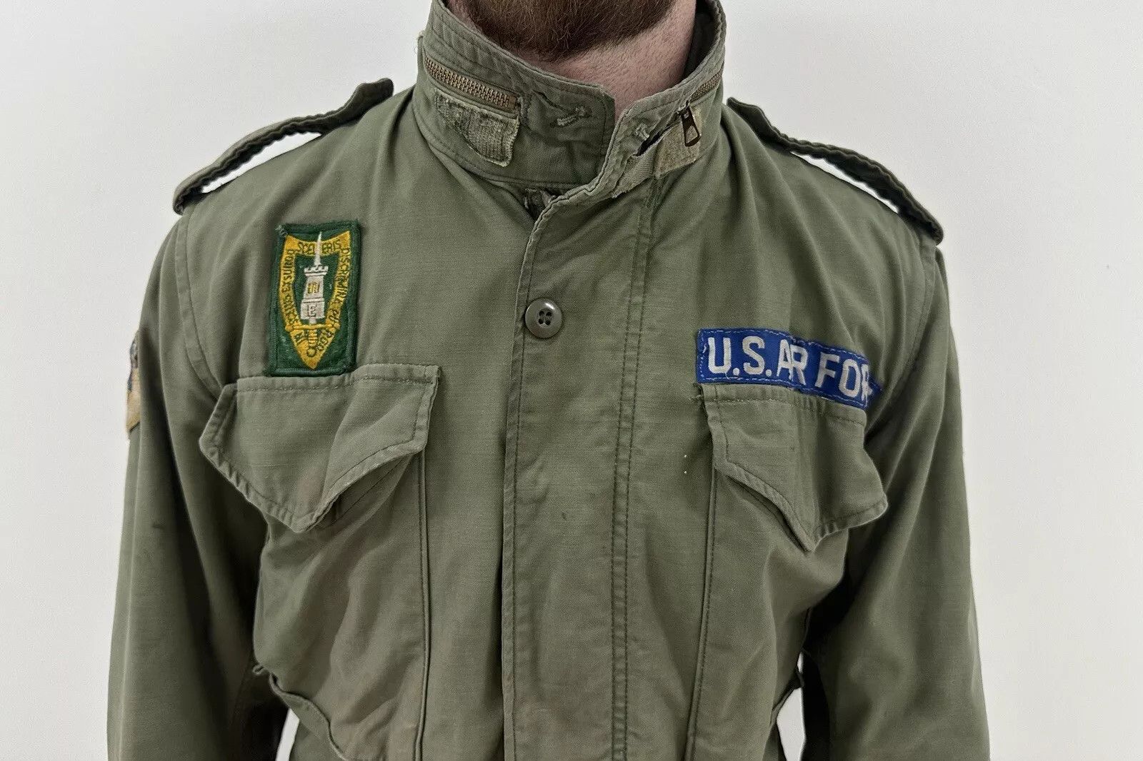Vintage Vintage 1970s US Air Force Jacket M65 Scovill Zip Army Size US S / EU 44-46 / 1 - 3 Thumbnail