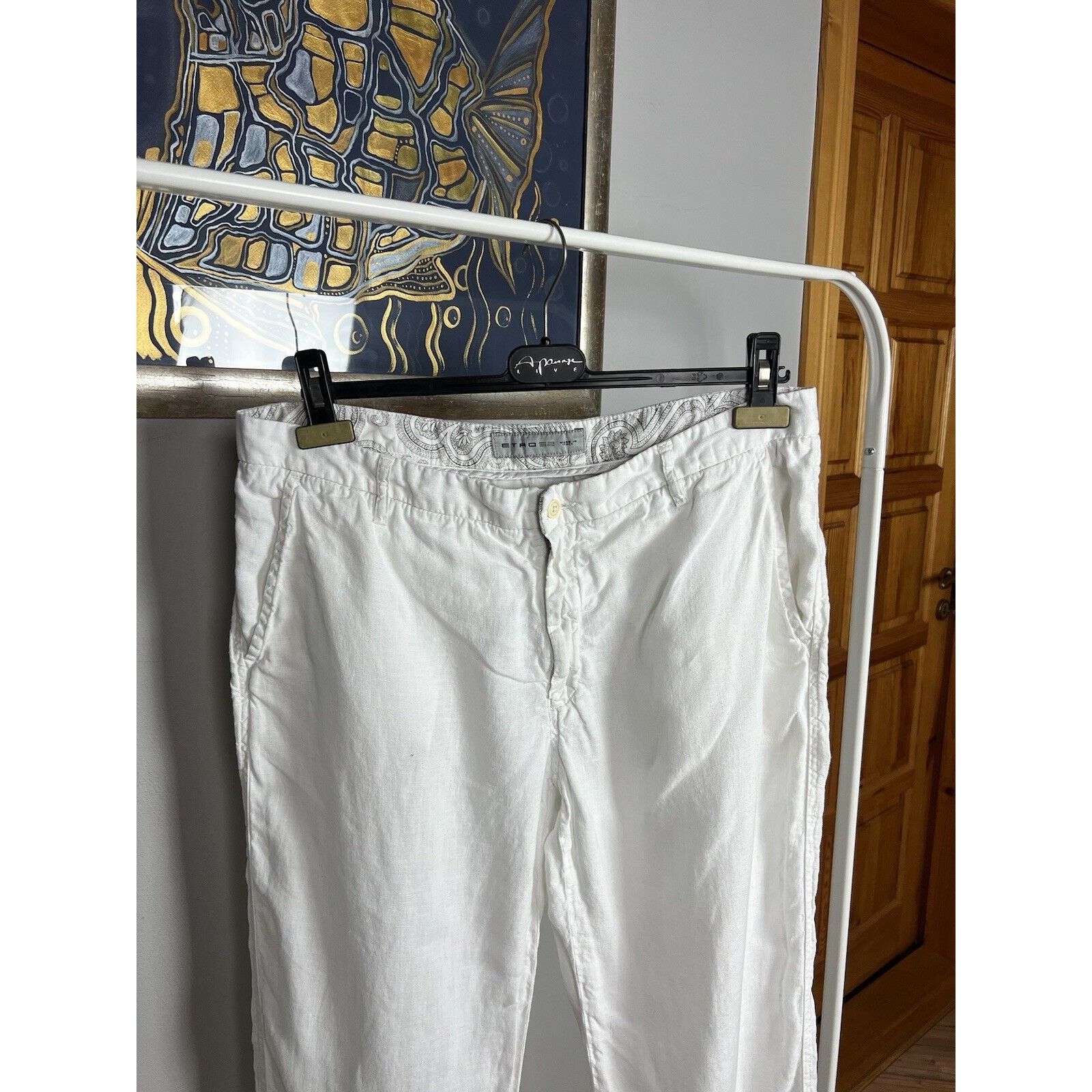 Etro Etro Old Money Style White Linen Relaxed Fit Pants Size 52 Size US 36 / EU 52 - 6 Thumbnail