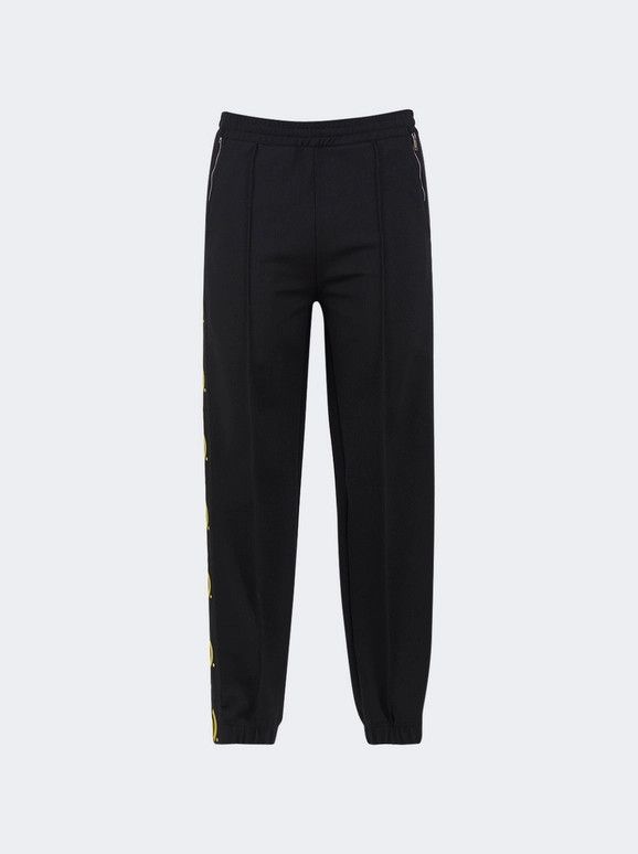 o1mle0226 Slim Fit Tracksuit Pants in Black