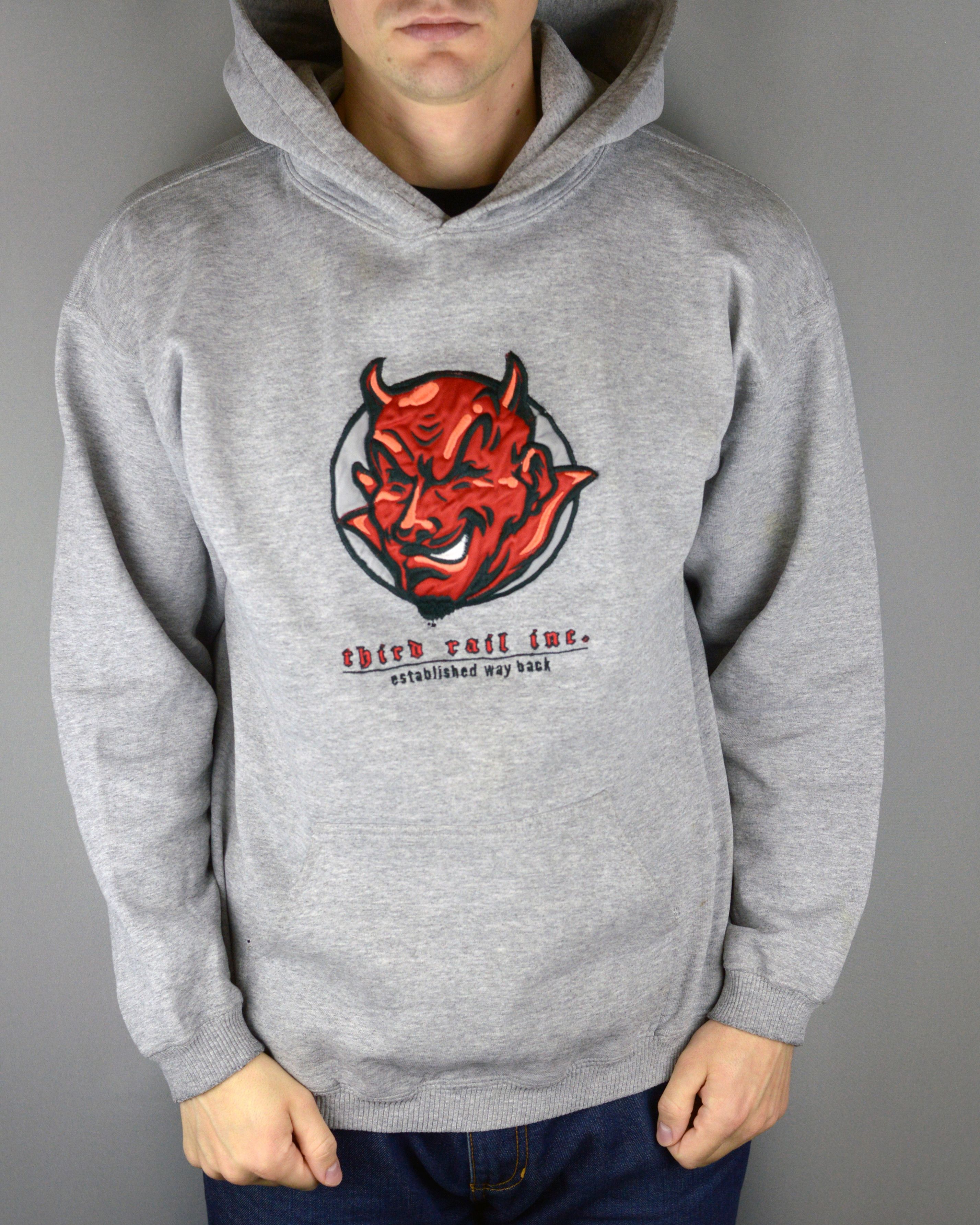 Vintage Vintage Third Rail Inc Devil Applique hoodie Size US L / EU 52-54 / 3 - 1 Thumbnail