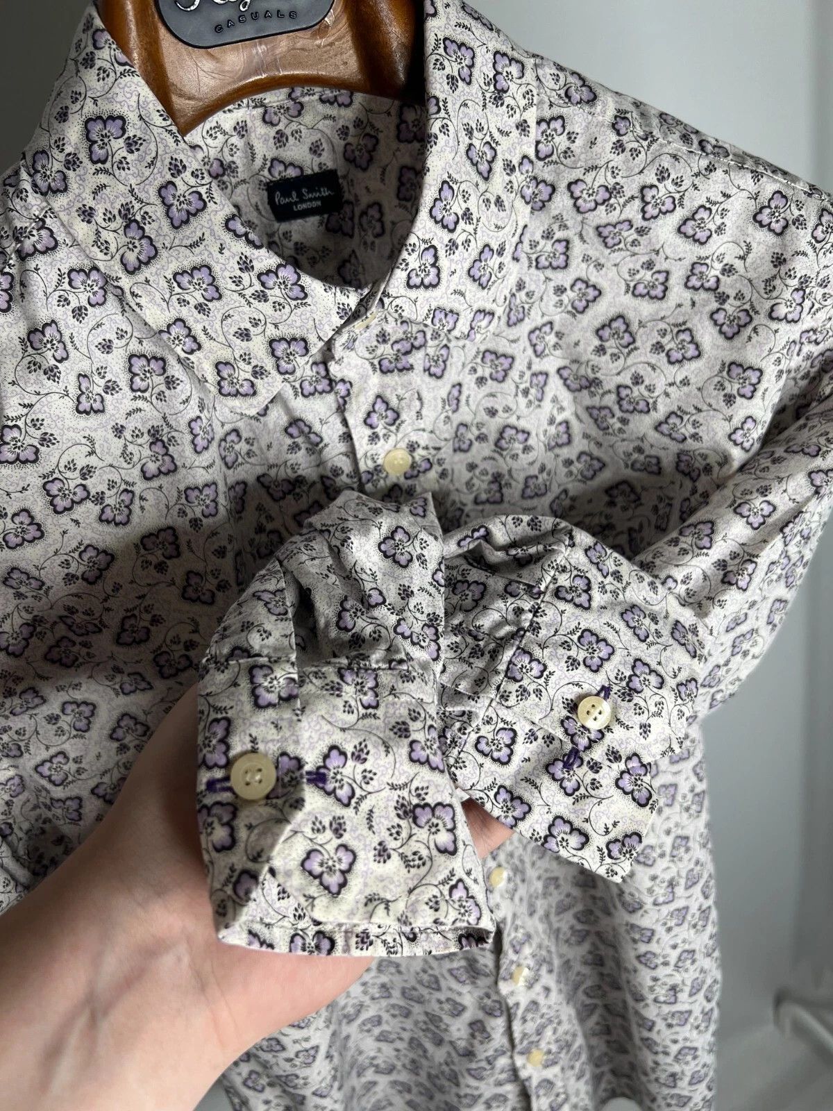Paul Smith Paul Smith London Men Floral Pattern Long Sleeve Shirt Size US M / EU 48-50 / 2 - 8 Thumbnail