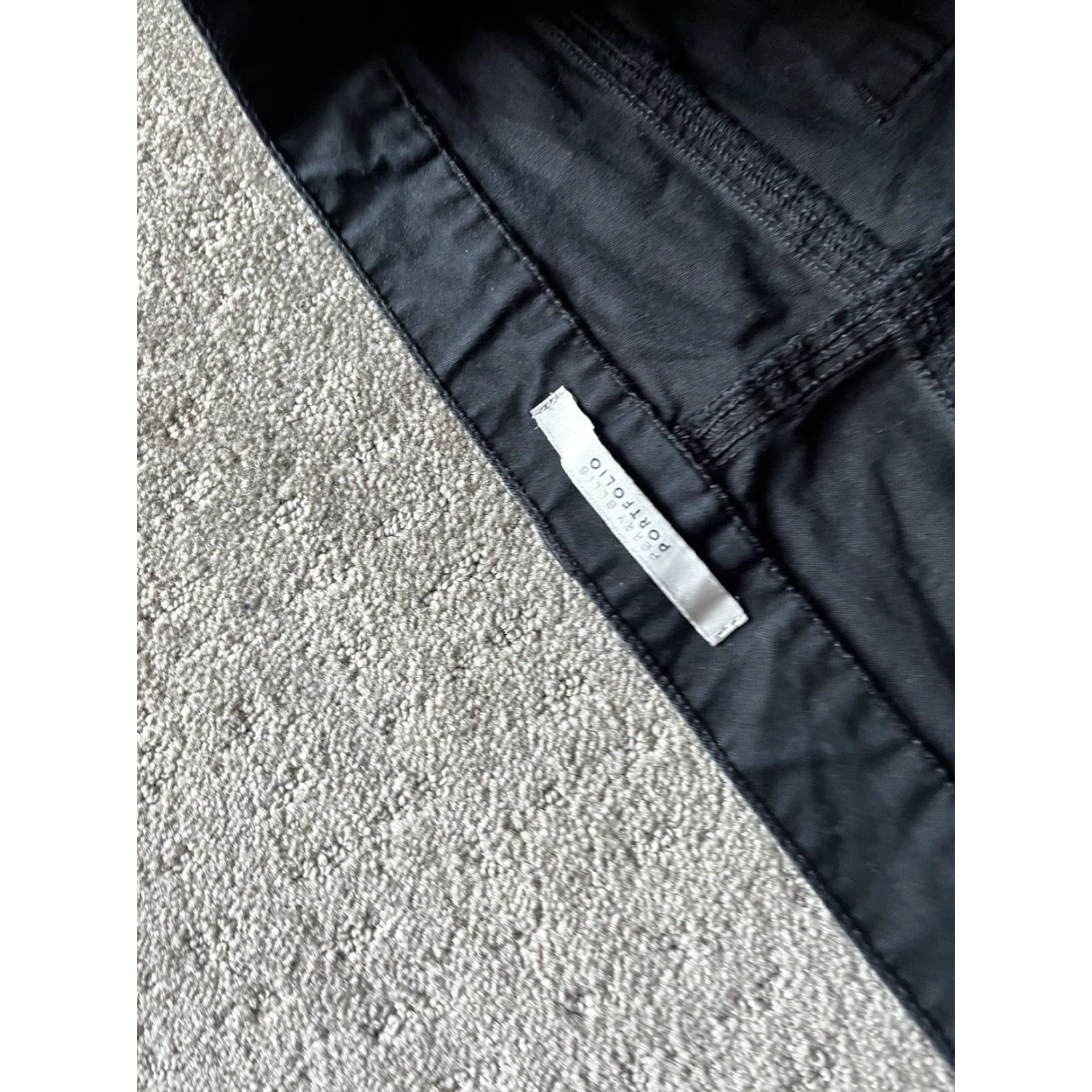 Perry Ellis Perry Ellis Men’s Pants Black Flat Front Fit 32x30 Solid Size US 32 / EU 48 - 5 Thumbnail