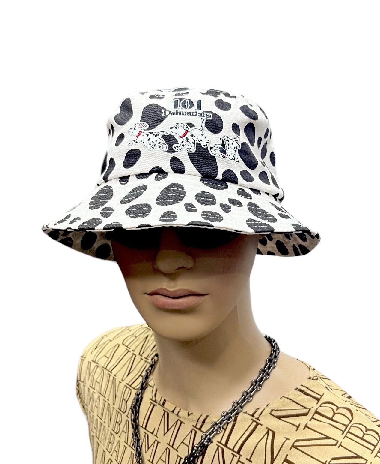 Disney 🔥90’s Disney 101 DALMANTIANS Polka dot Bucket Hat Summer Size ONE SIZE - 1 Thumbnail